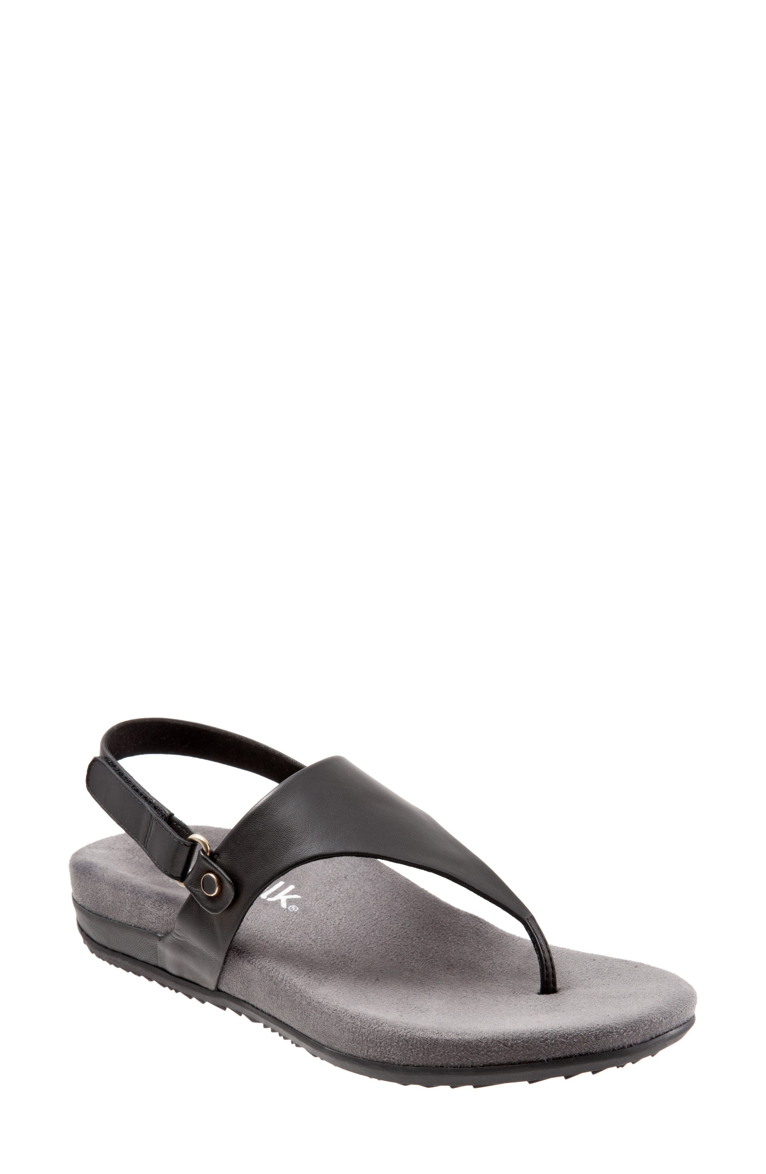 Softwalk Bolinas V-Strap Sandal, Black