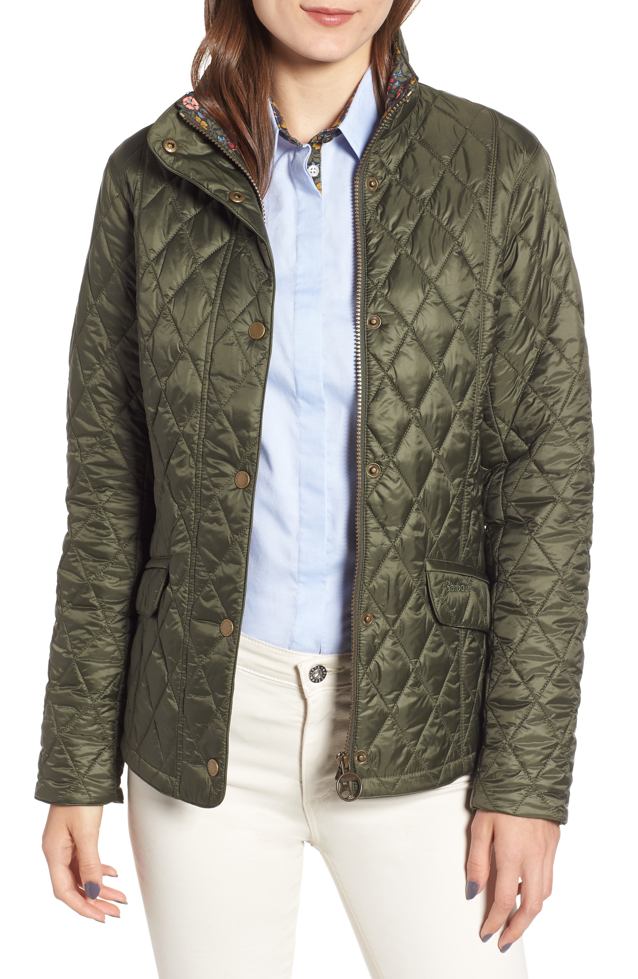 Barbour X Liberty Victoria Quilted Jacket, US / 8 UK - Green
