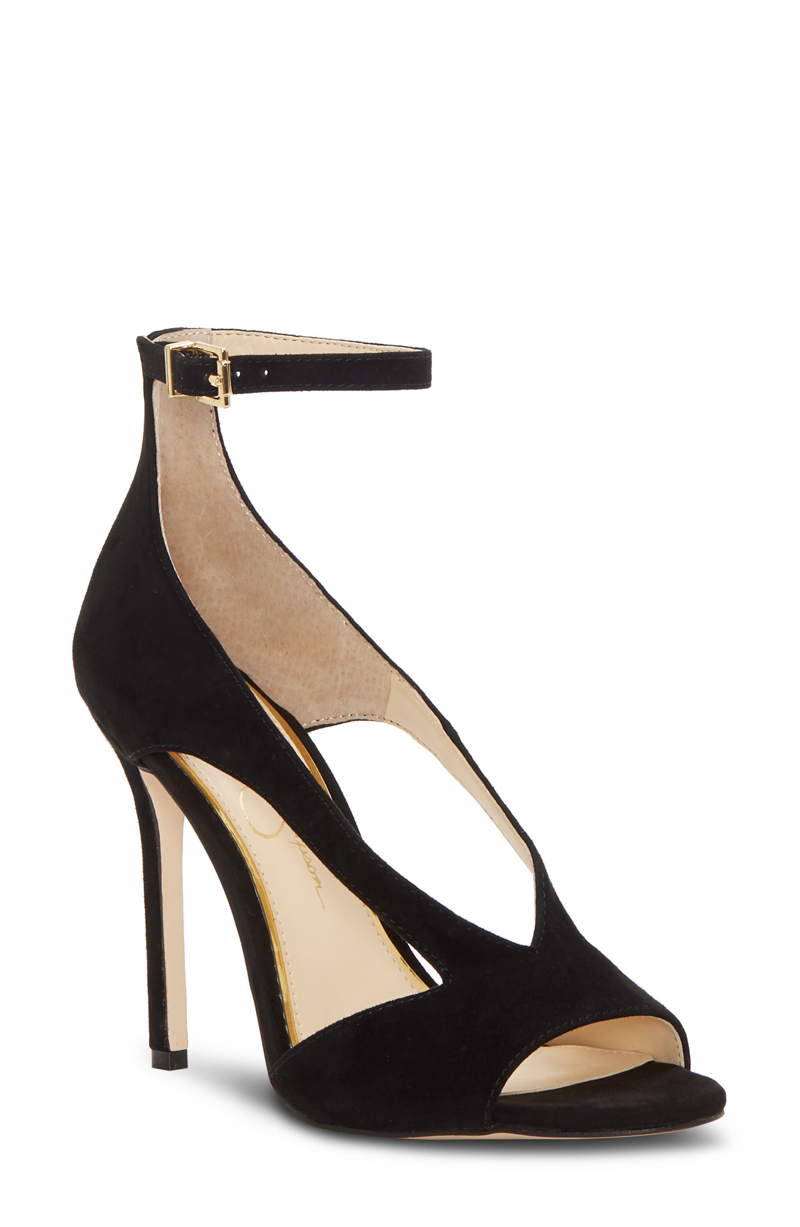 Jessica Simpson Jasta Ankle Strap Sandal- Black