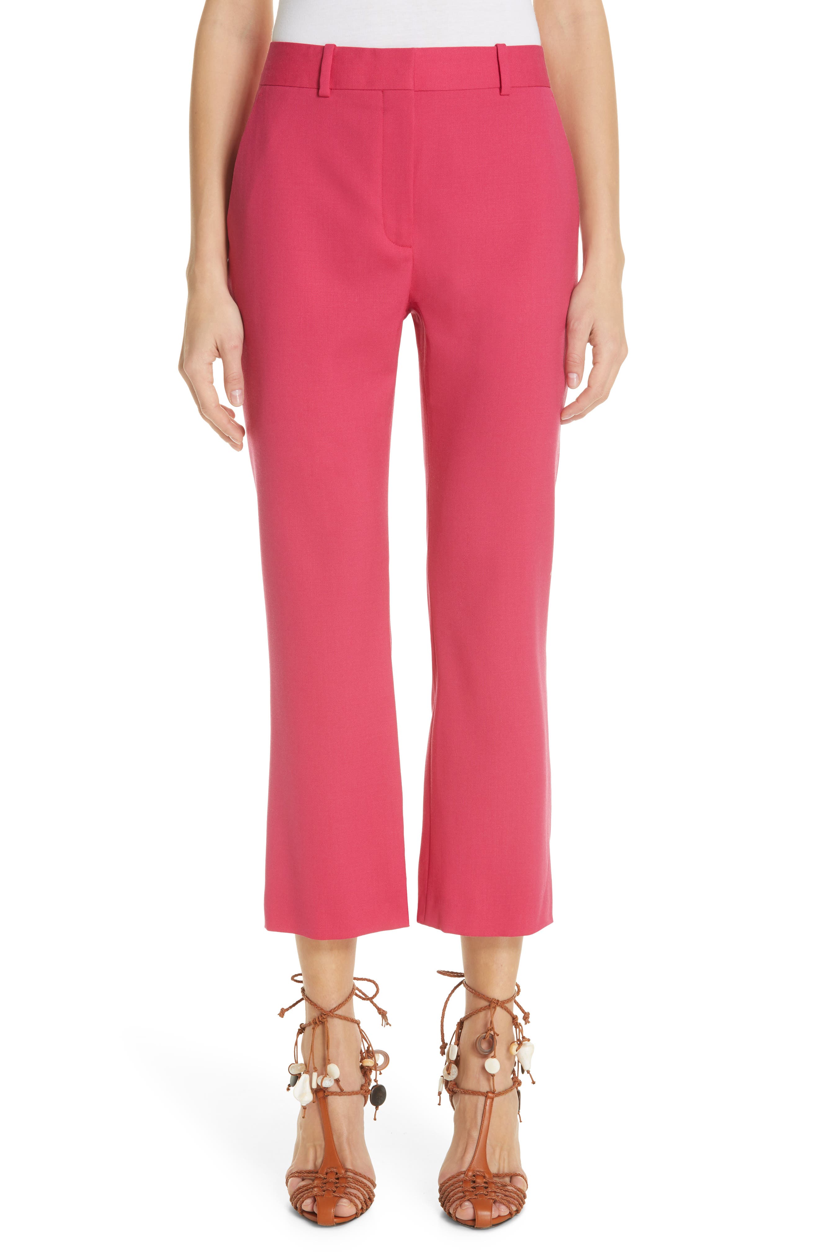 Altuzarra Flare Leg Crop Pants, US / 40 FR - Pink