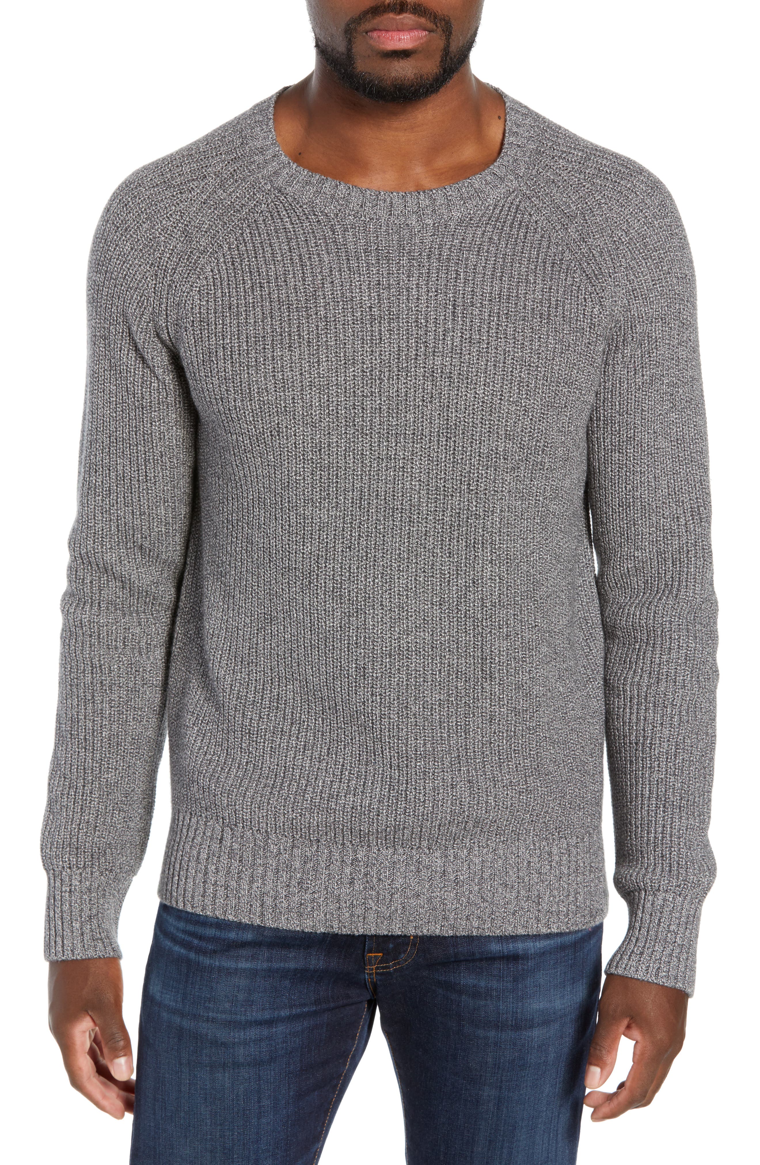 Bonobos Slim Fit Cotton & Cashmere Sweater, Grey