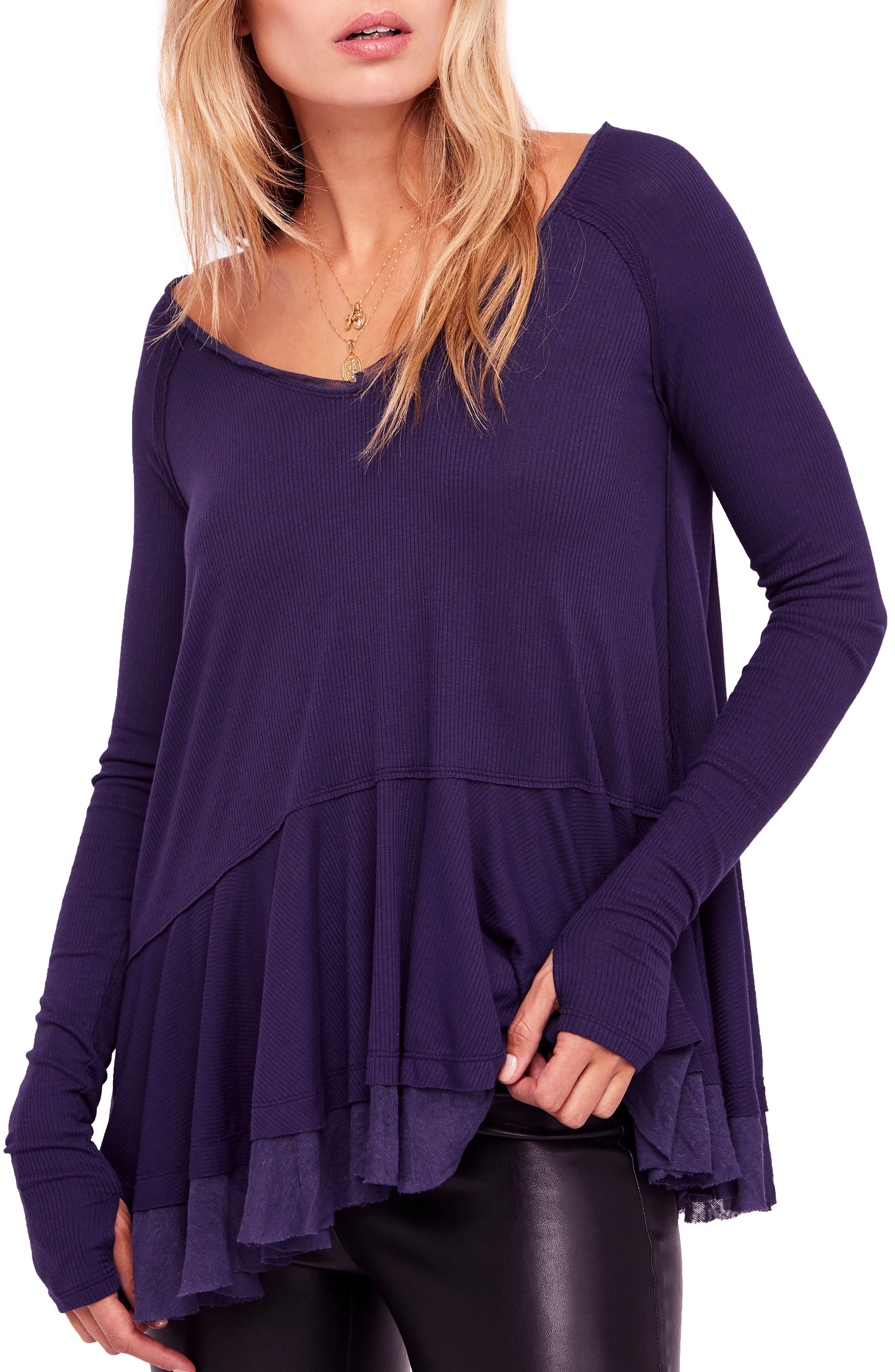 We The Free By Free People Tangerine Tee, Purple