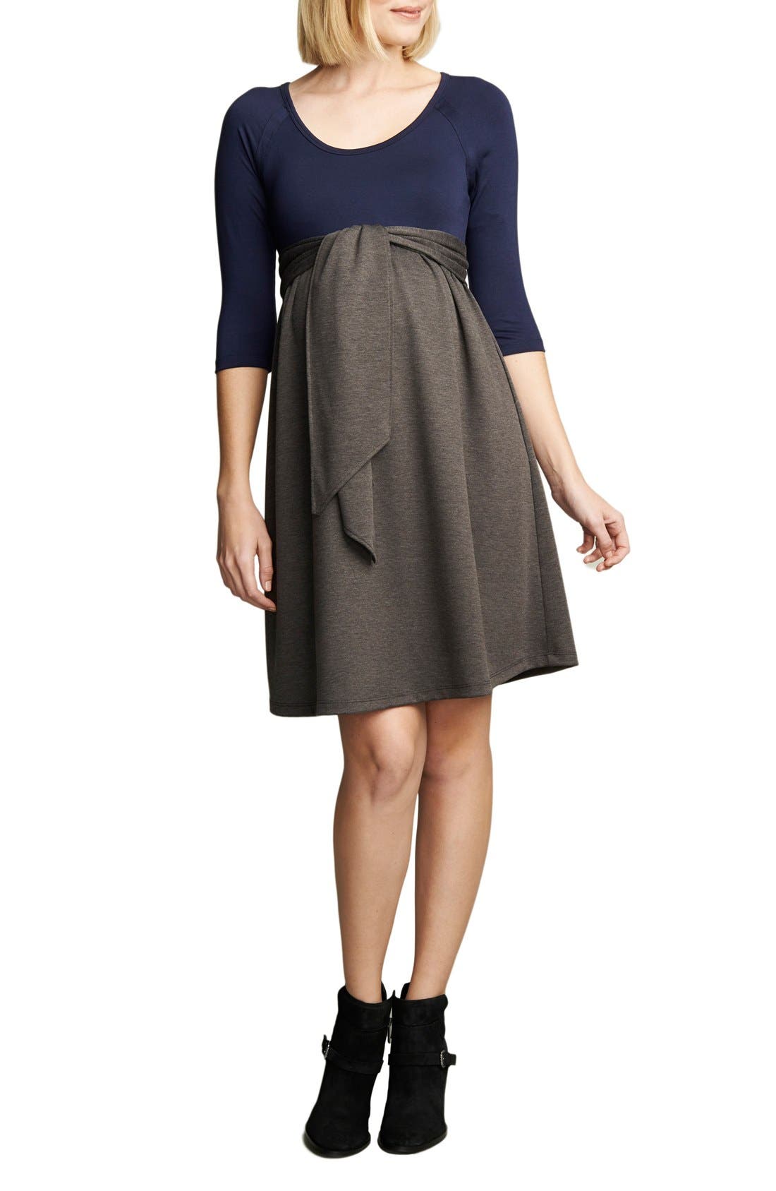 Maternal America Tie Front Maternity Dress