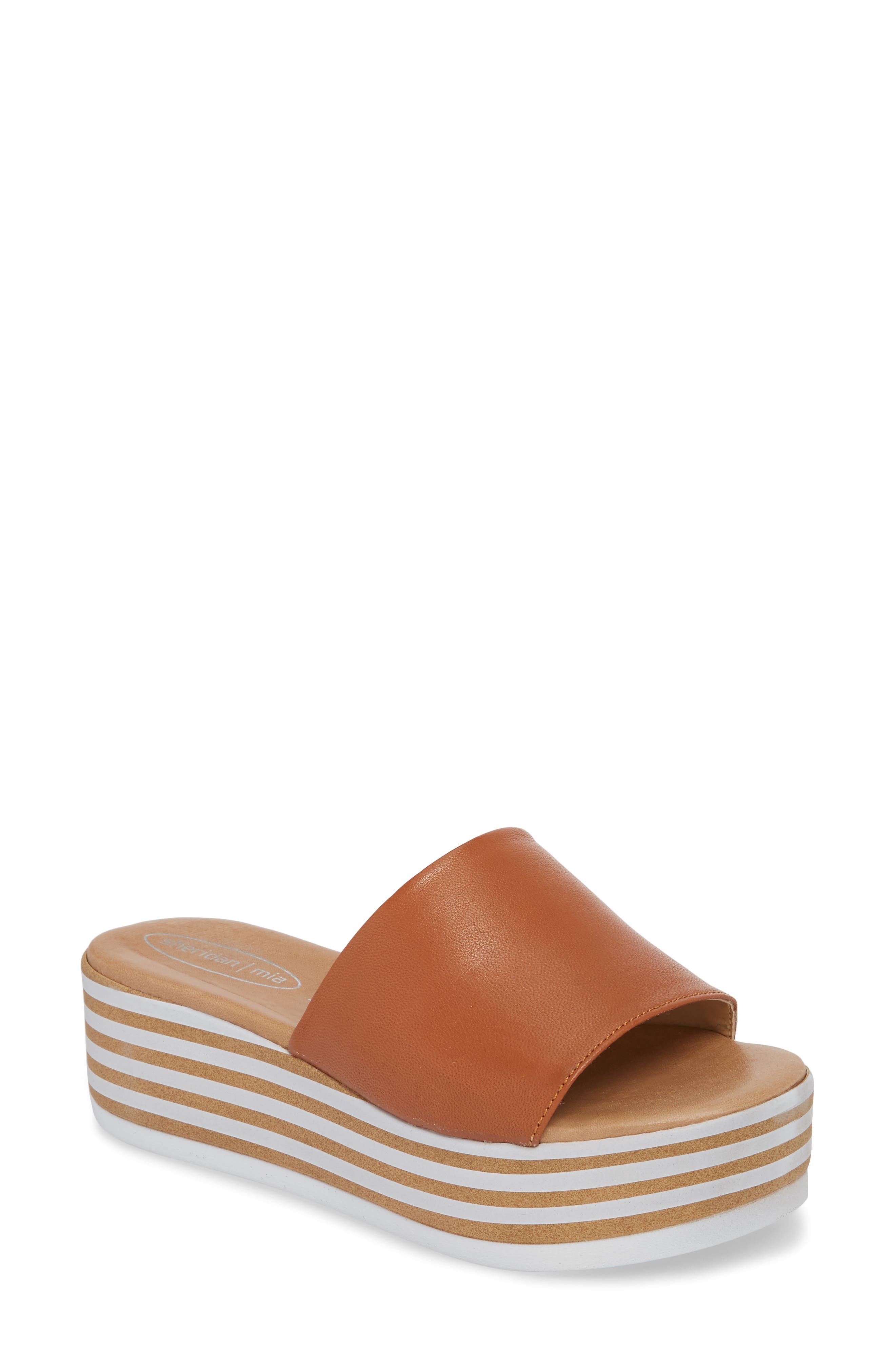 Sheridan Mia Reesa Platform Slide Sandal, Brown
