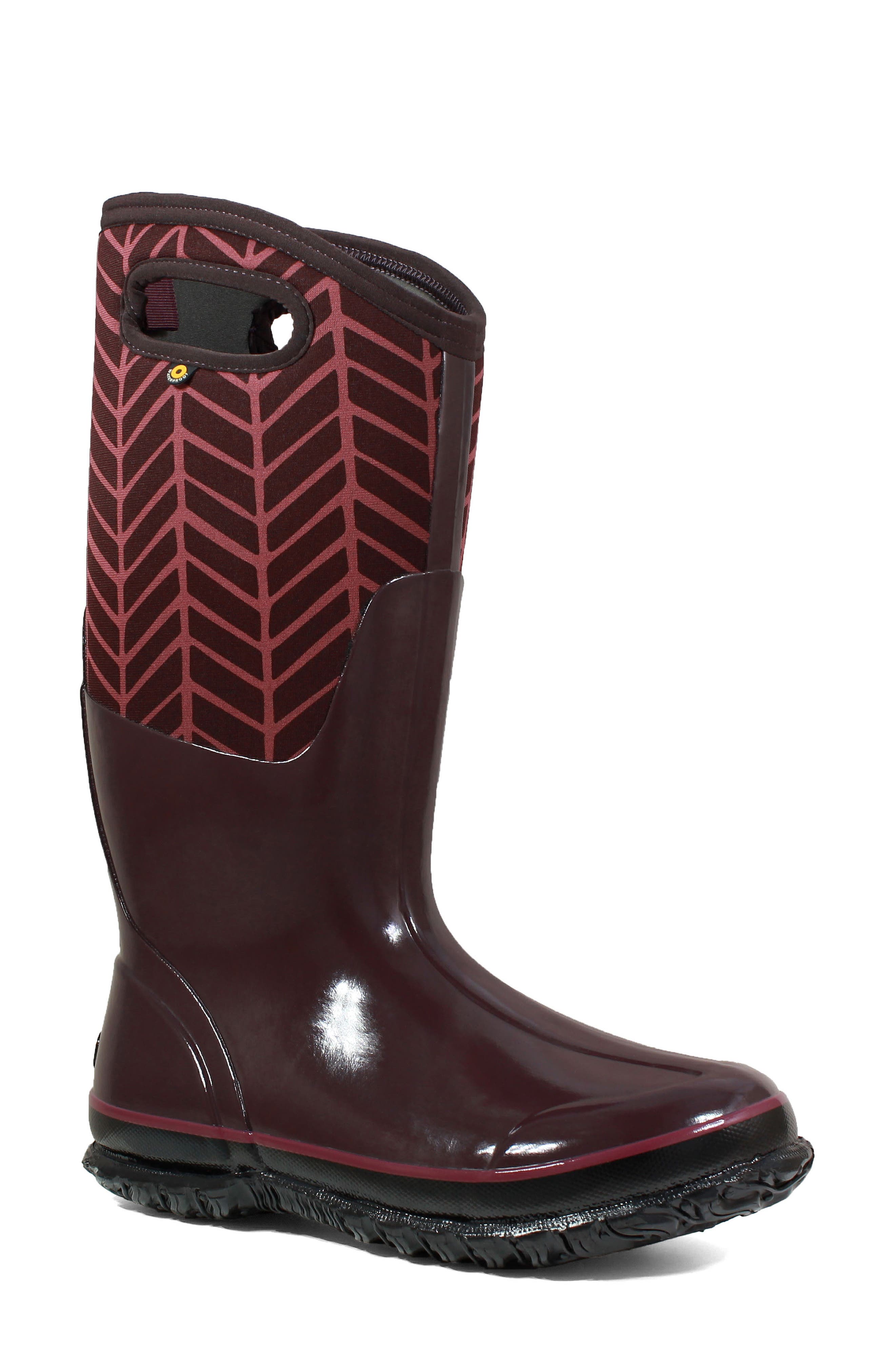 Bogs Classic Tall Badge Waterproof Snow Boot, Purple