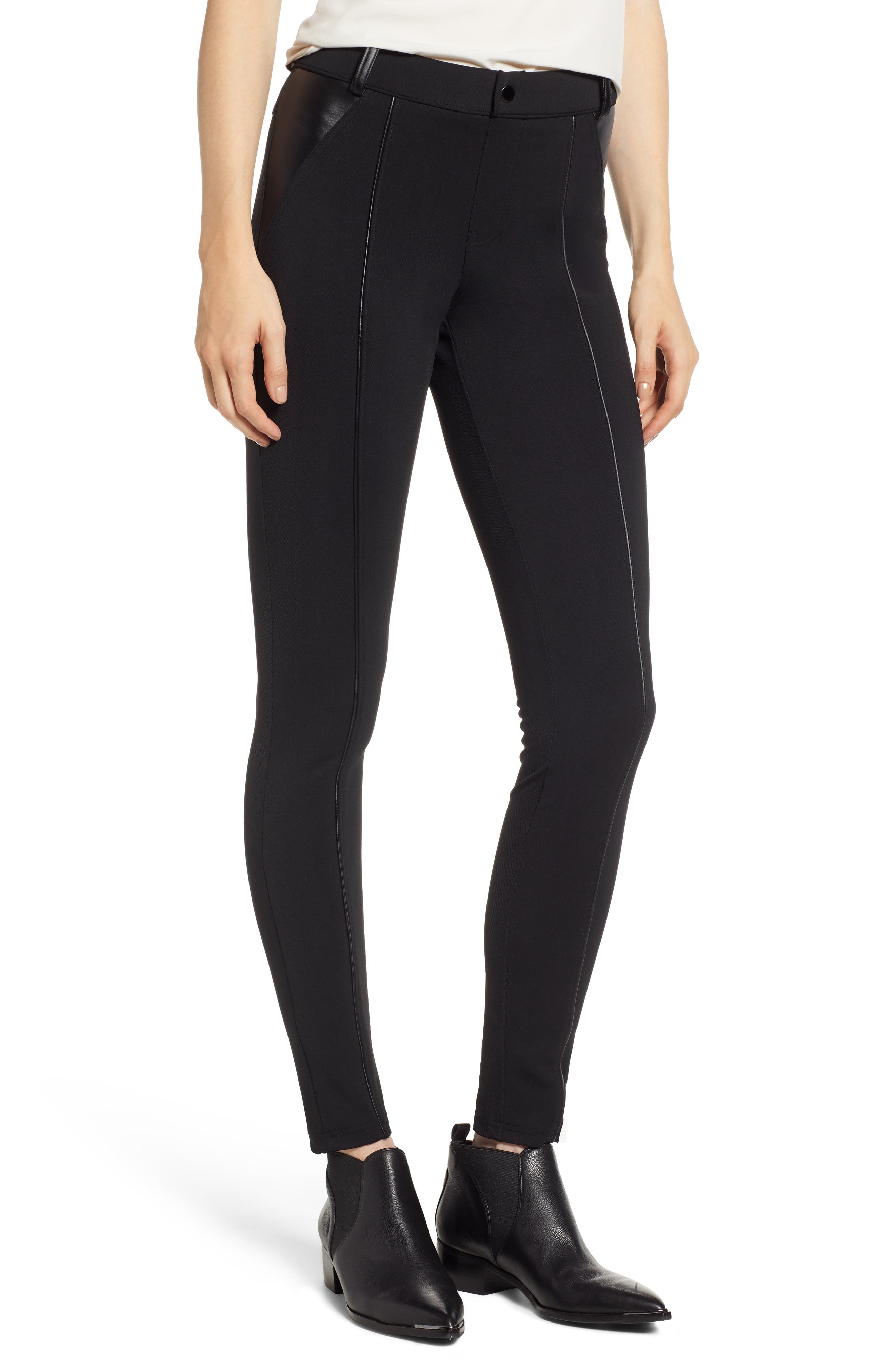 Zeza B By Hue Luxe Ponte Leggings, Black