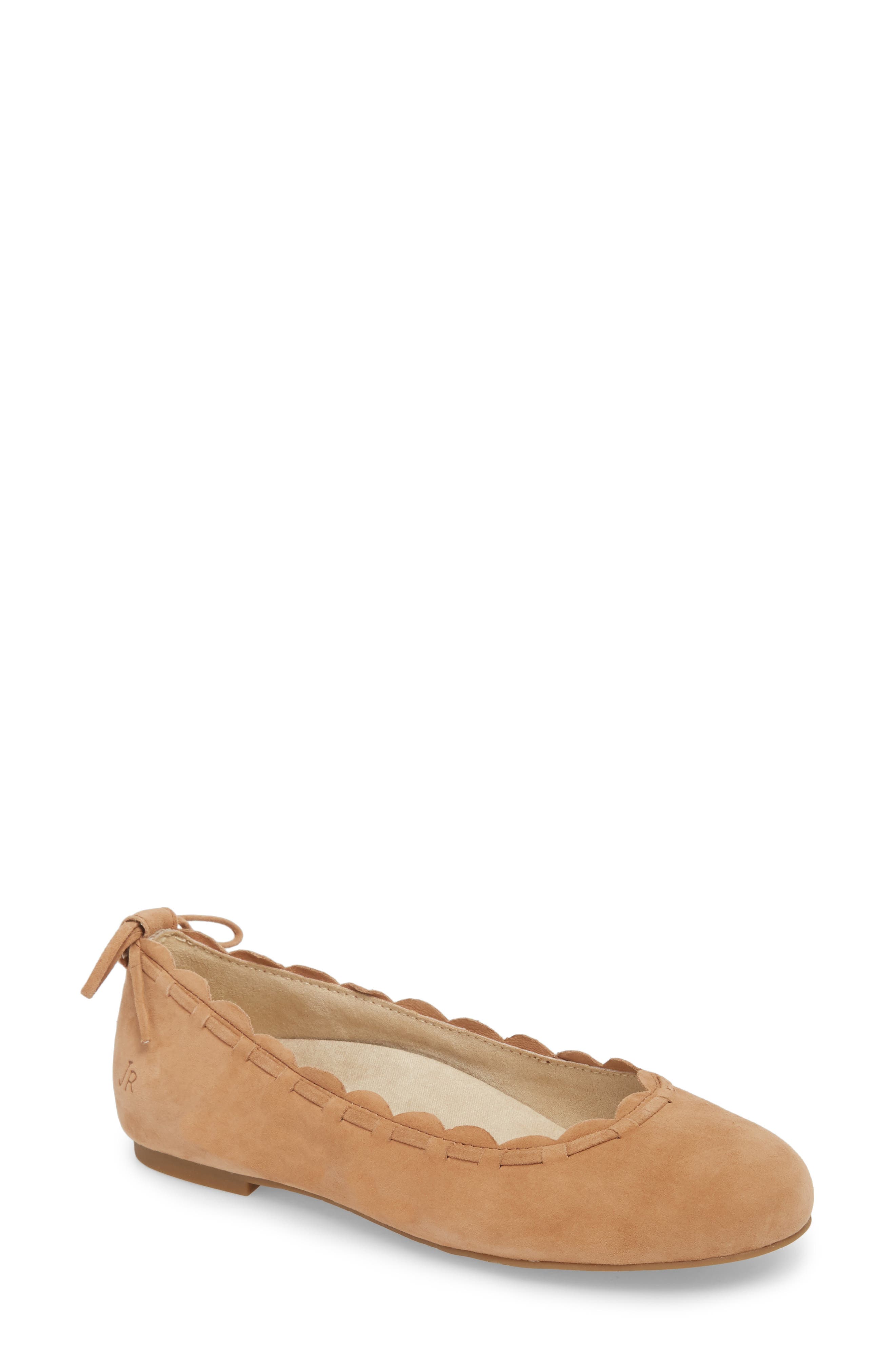 Jack Rogers Lucie Ii Scalloped Flat, Brown