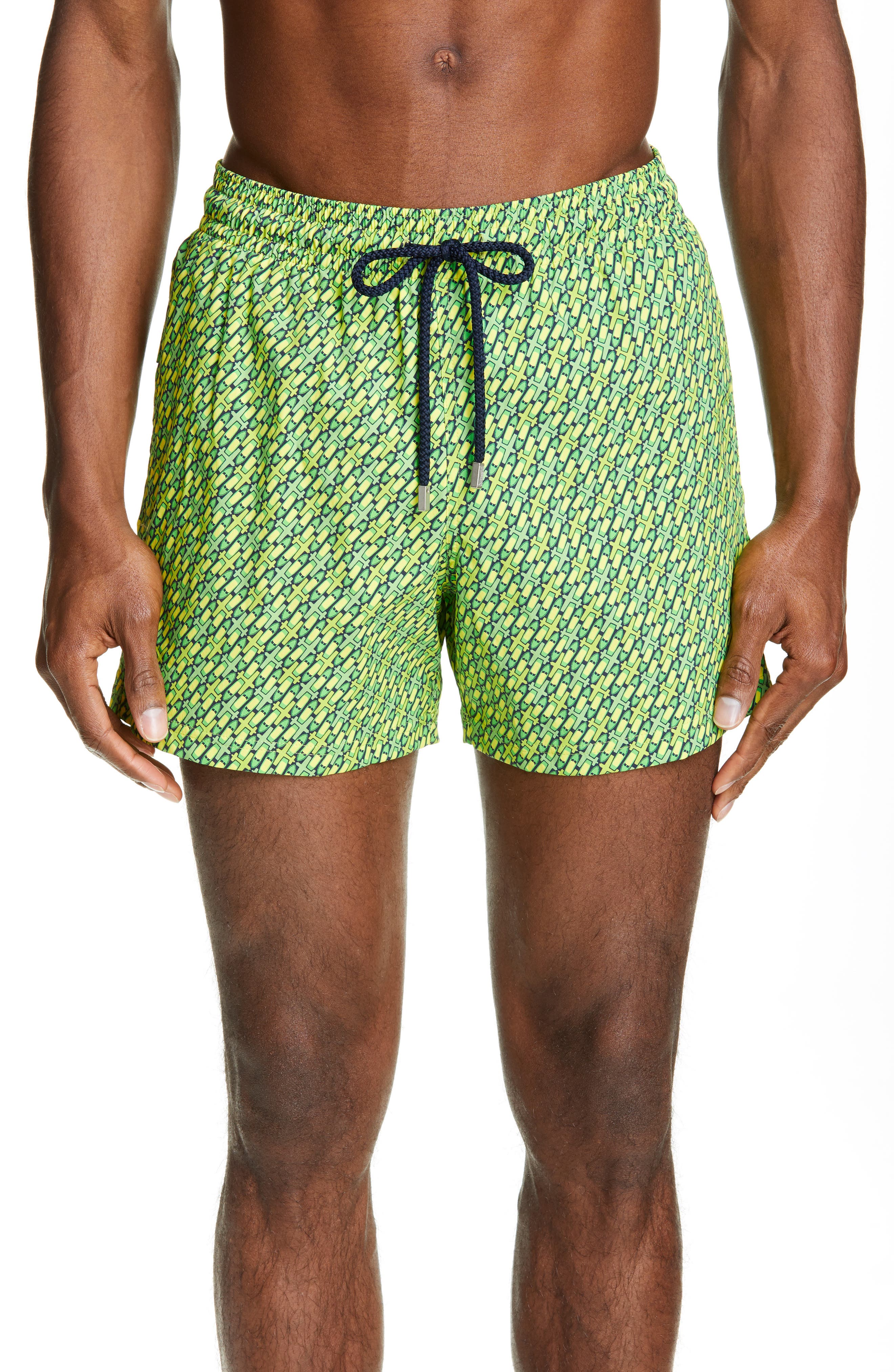 Vilebrequin St. Barth Moorise Swim Trunks, Green