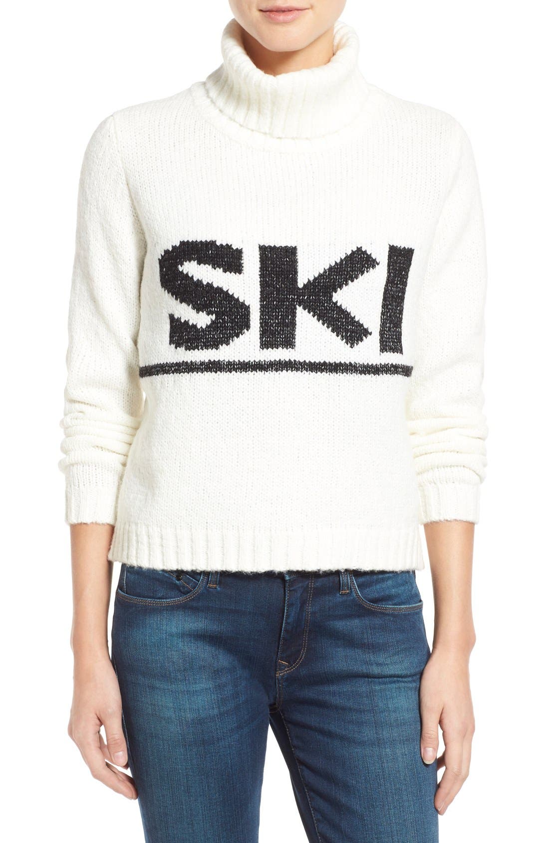 Press 'Ski' Graphic Turtleneck Nordstrom