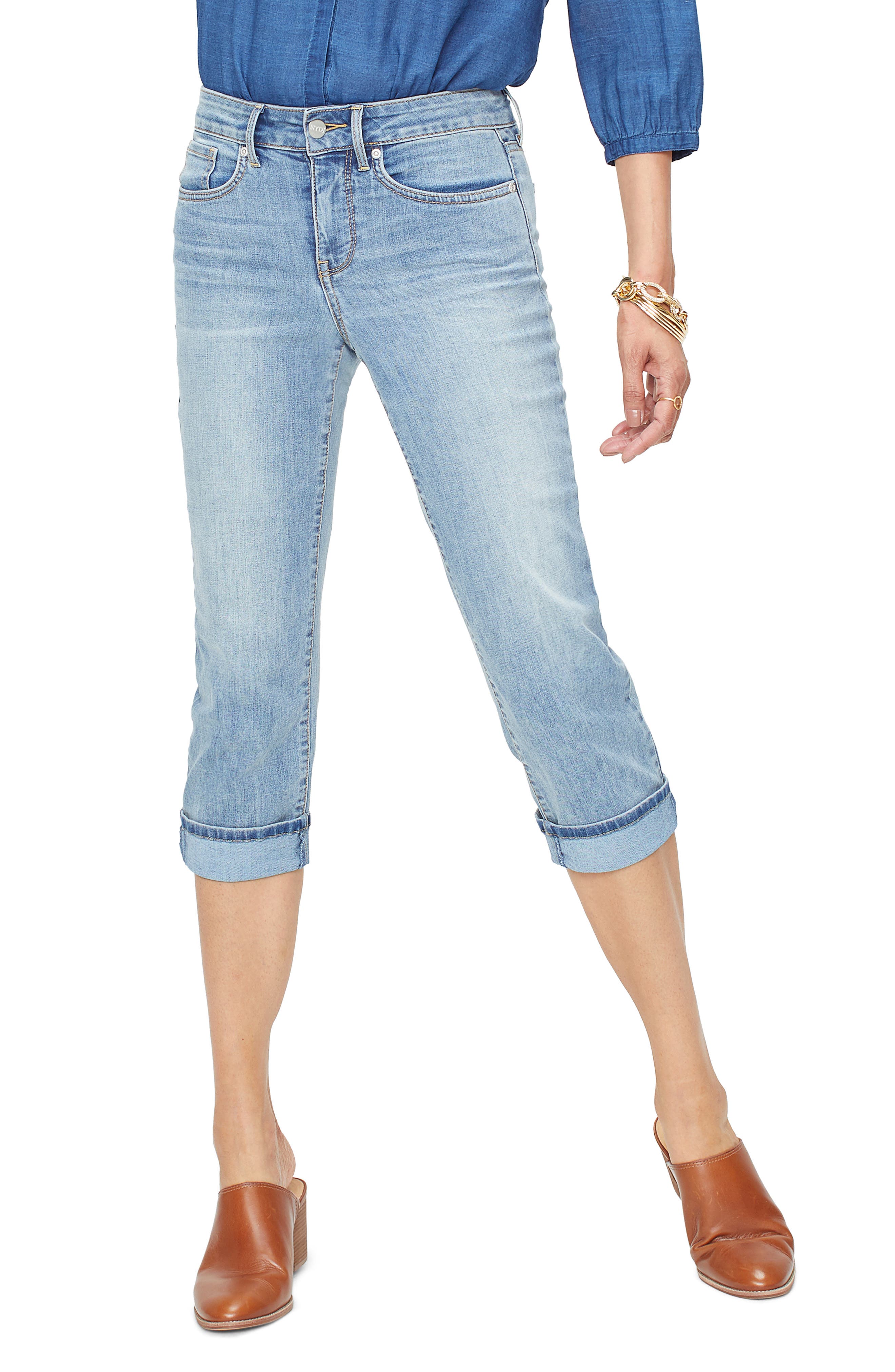 Nydj Marilyn Straight Leg Capri Jeans, Blue