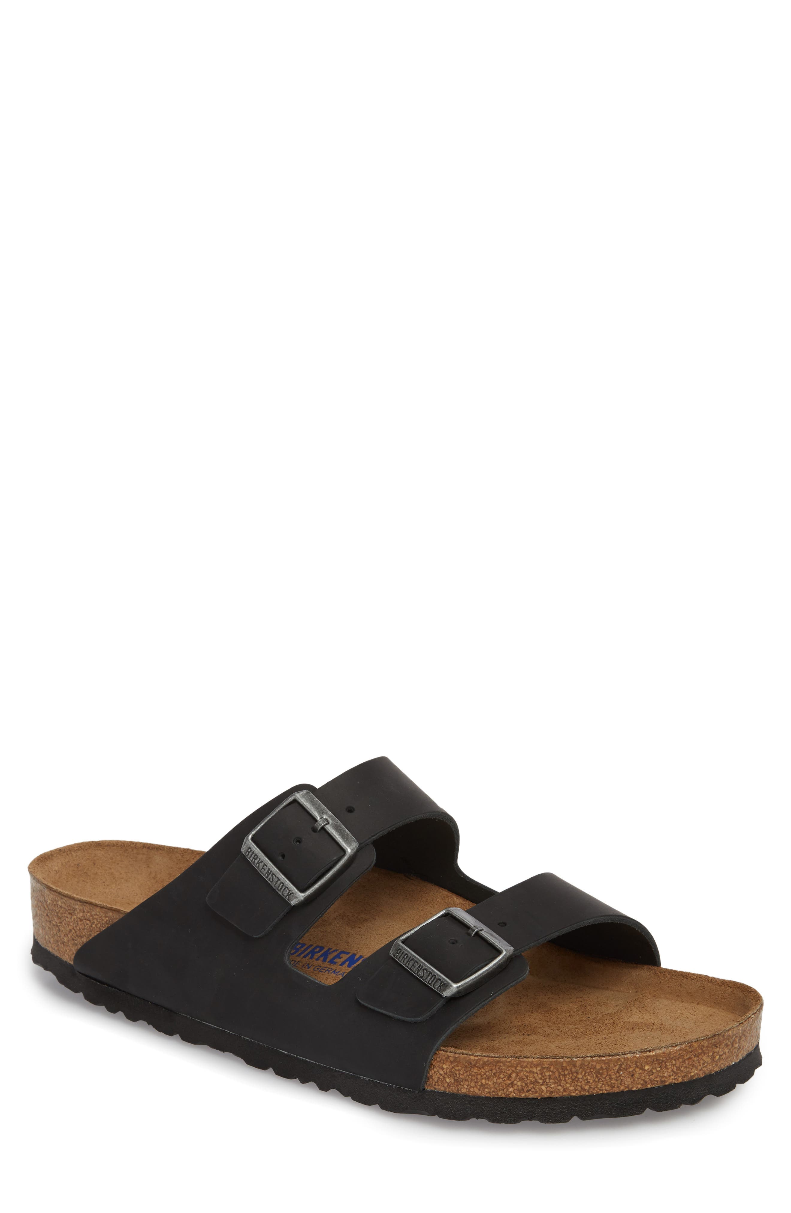 Birkenstock Arizona Soft Slide Sandal,7.5 - Black