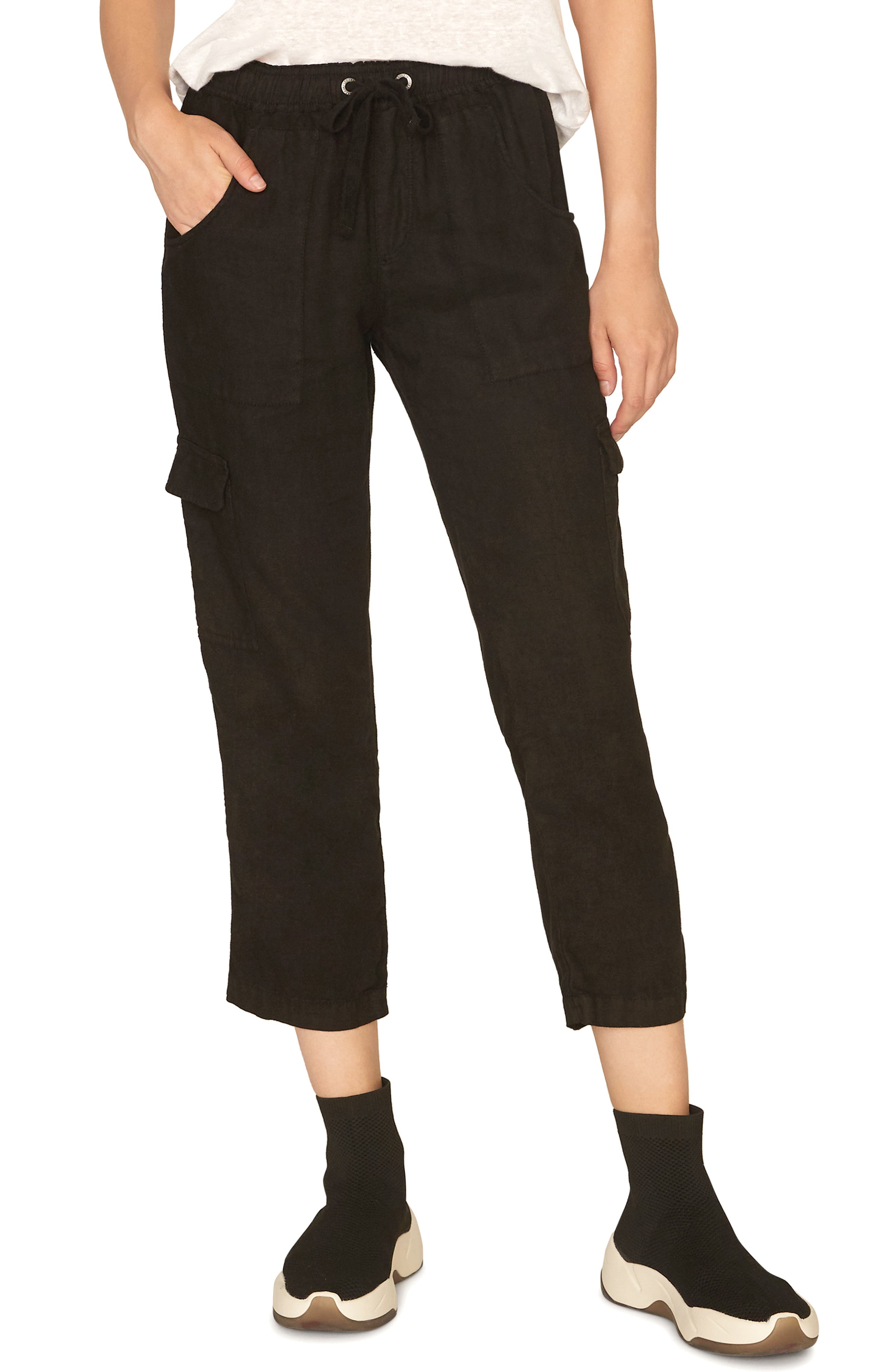 Sanctuary Discoverer Pull-On Cargo Pants, Black