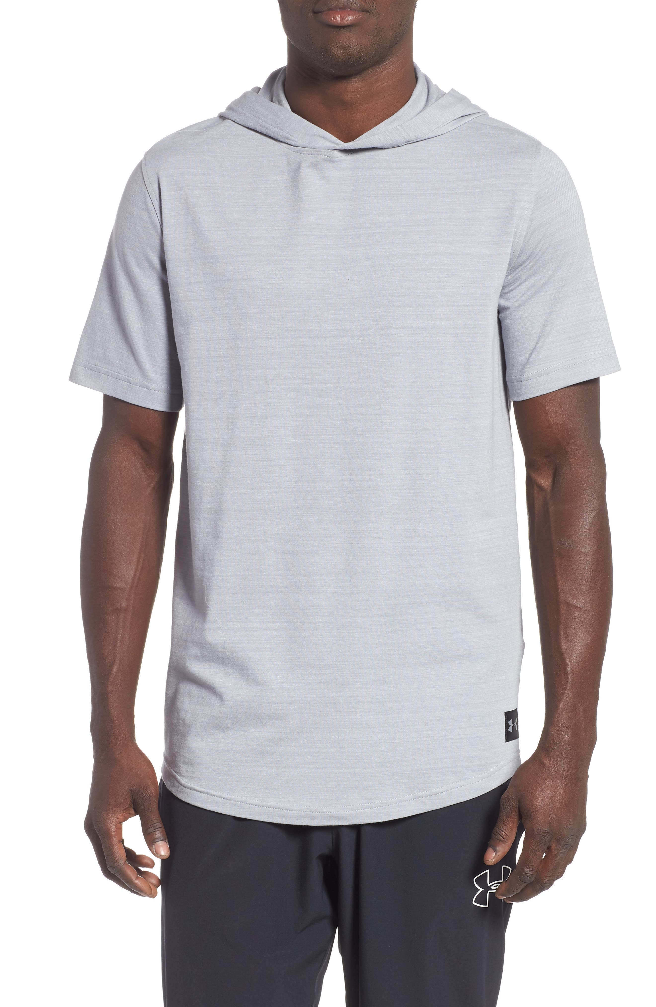Under Armour Sportstyle Short Sleeve Hoodie, Grey
