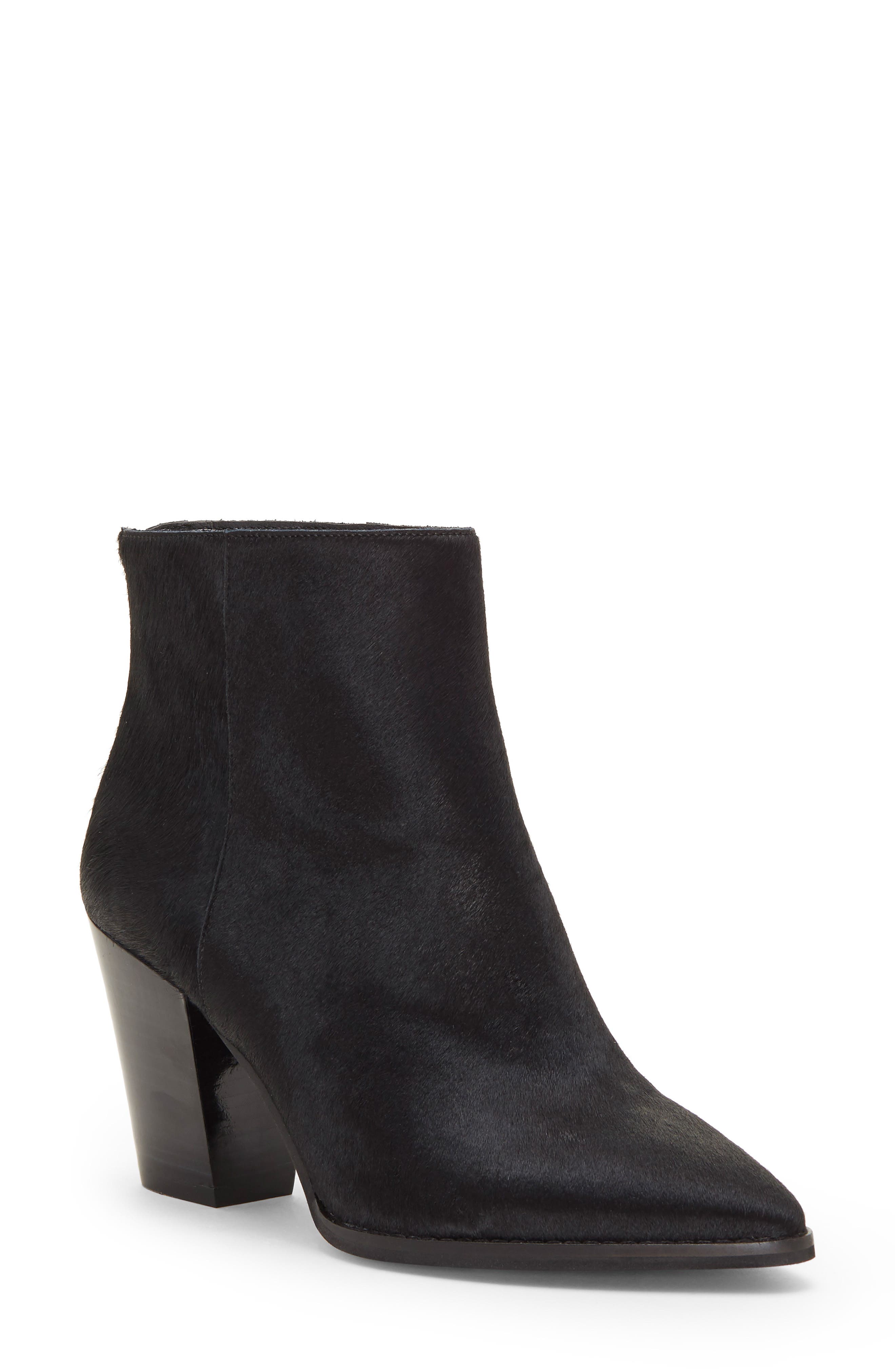 Lucky Brand Adalan Ii Genuine Calf Hair Bootie, Black
