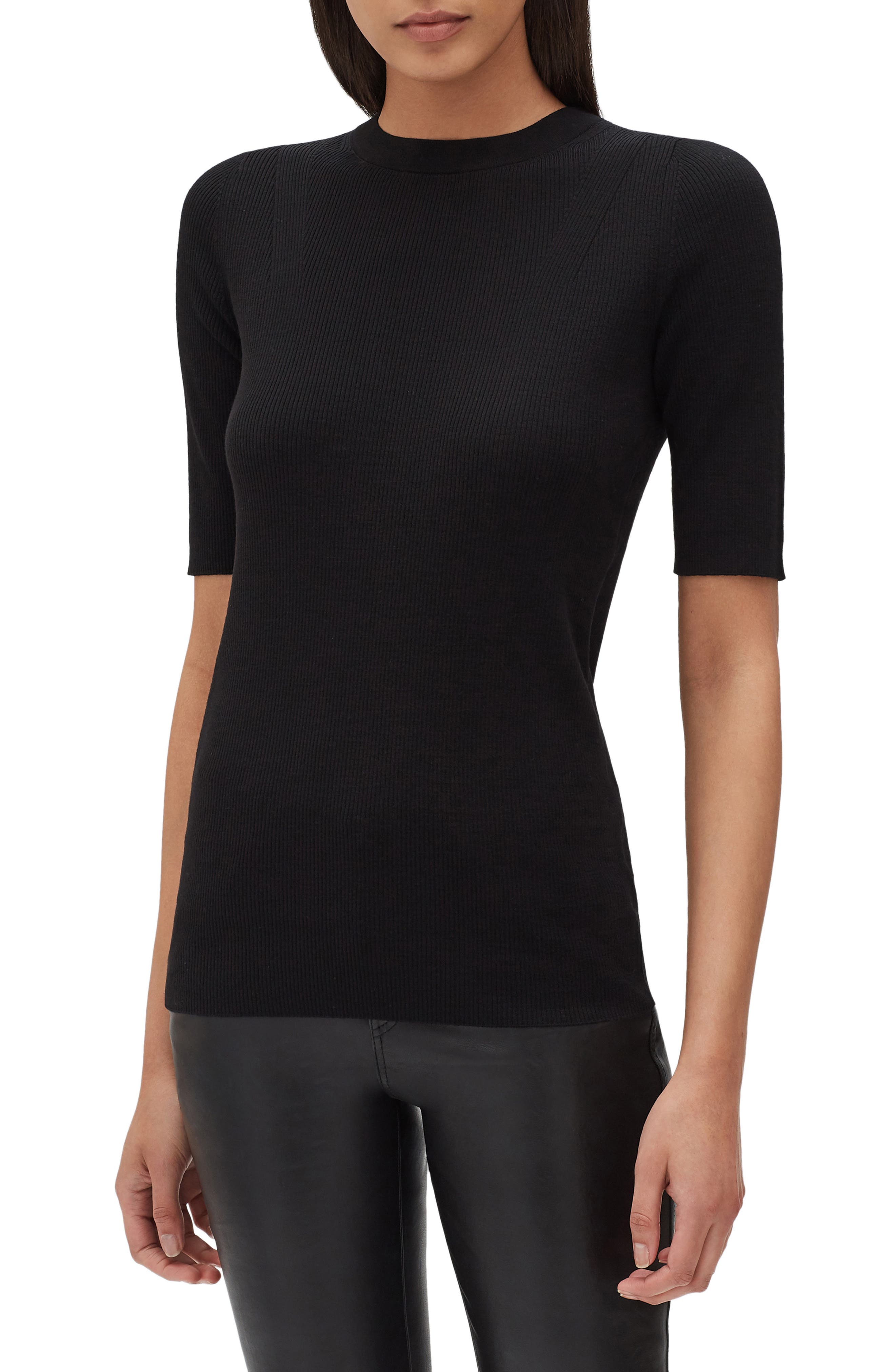 Lafayette 148 New York Ribbed Merino Wool Sweater