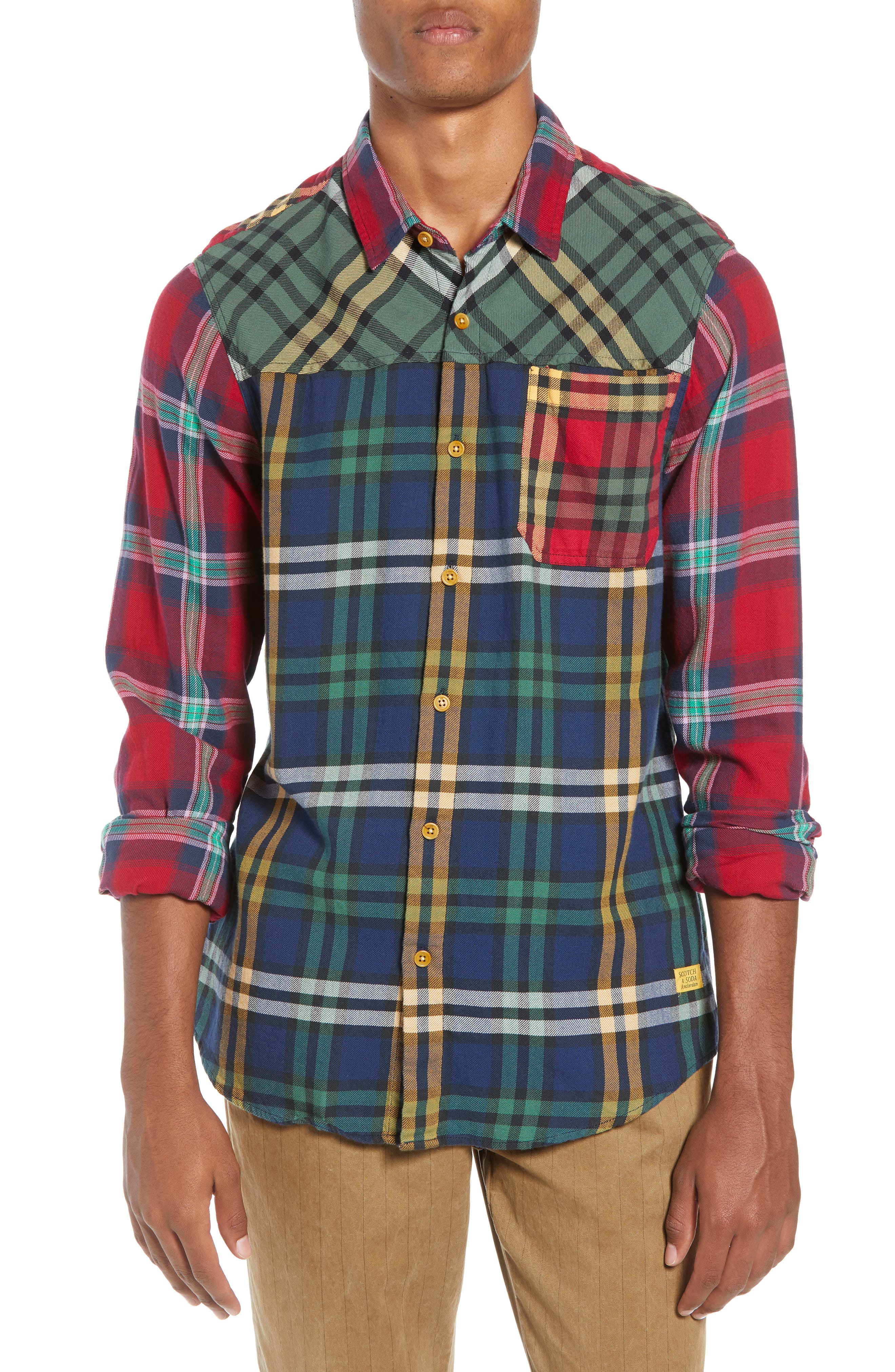 Scotch & Soda Mix And Match Plaid Shirt