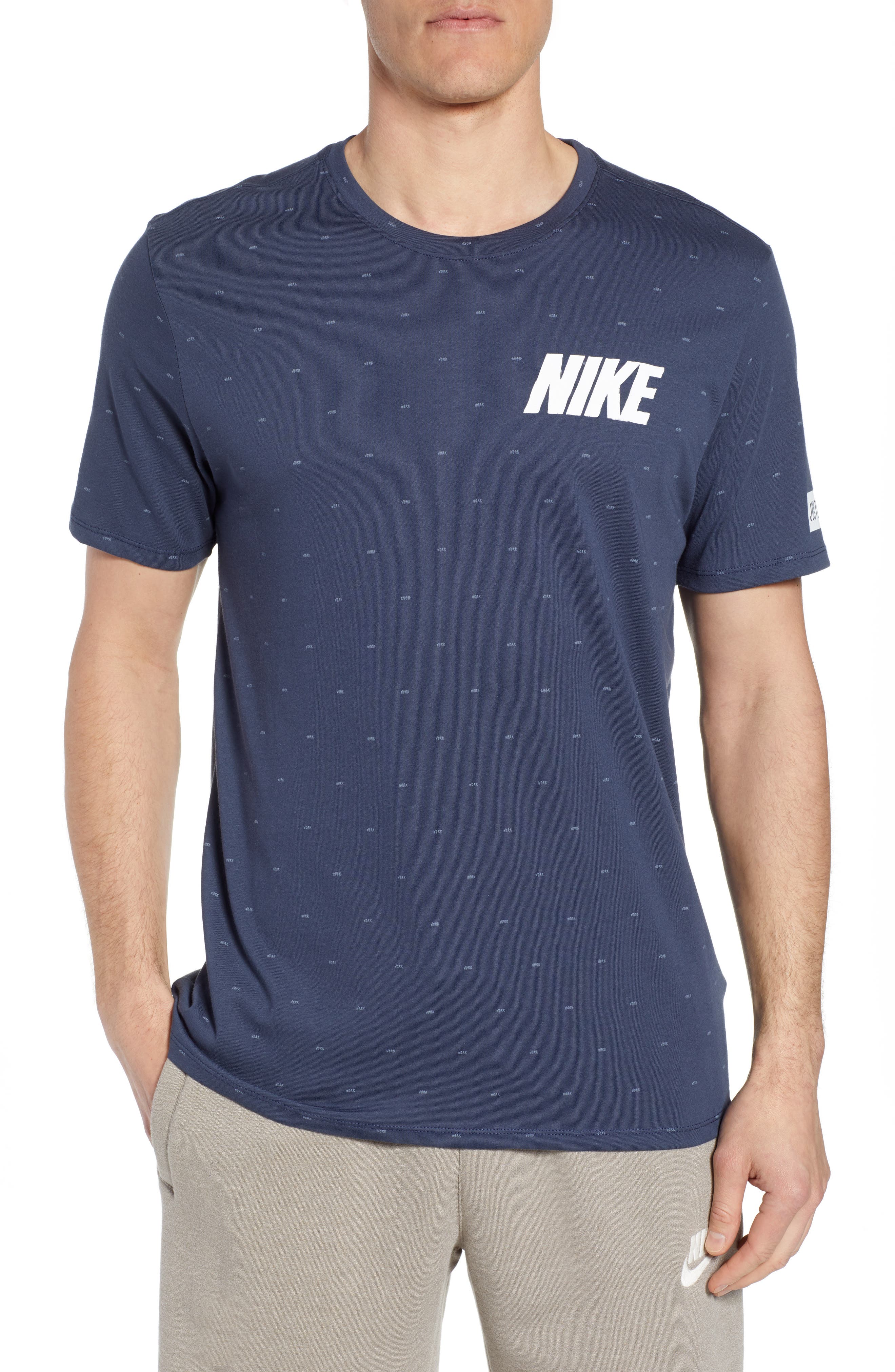 Nike Dry Print T-Shirt Blue