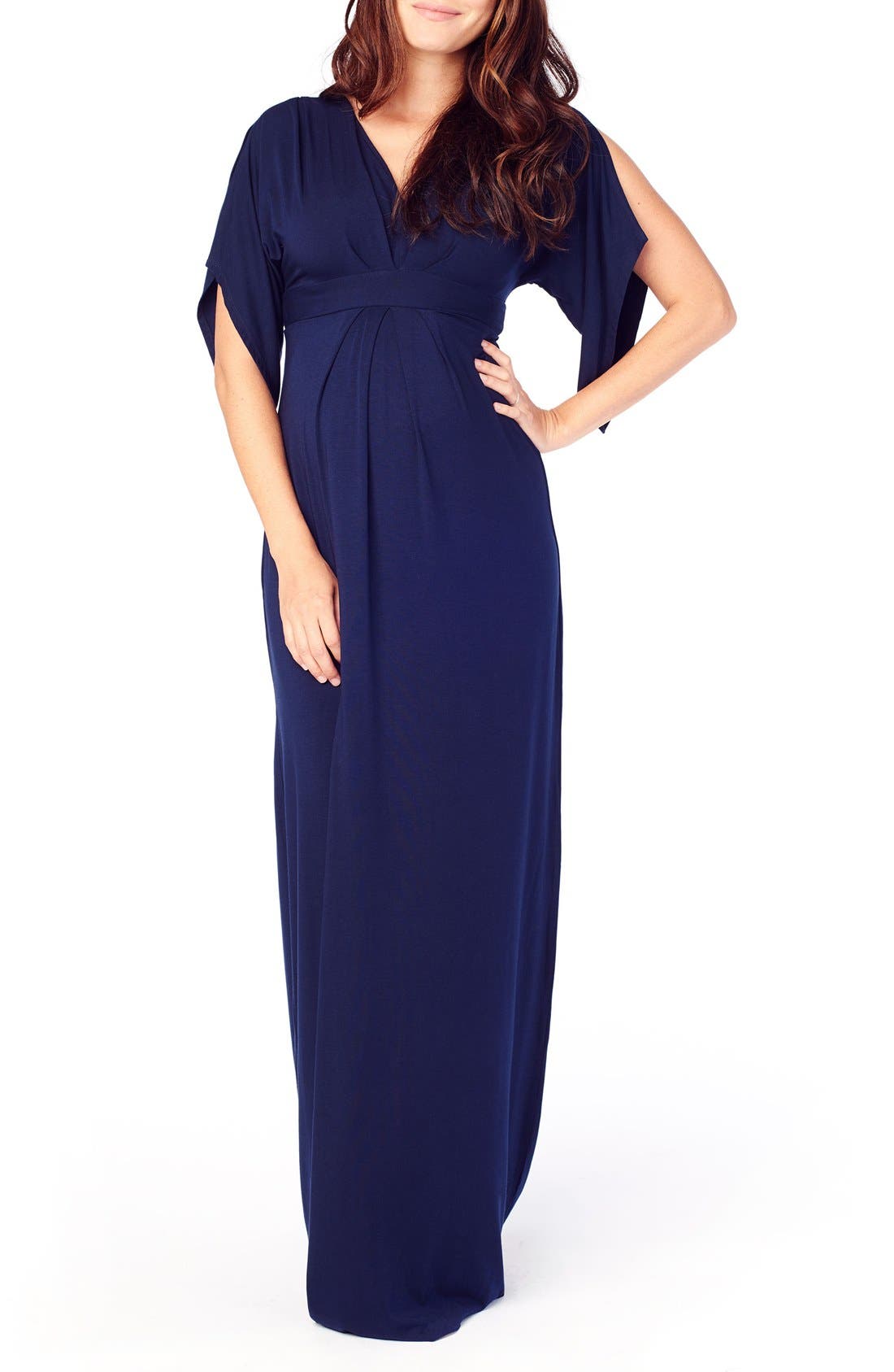 Ingrid & Isabel Split Kimono Sleeve Maternity Maxi Dress, Blue
