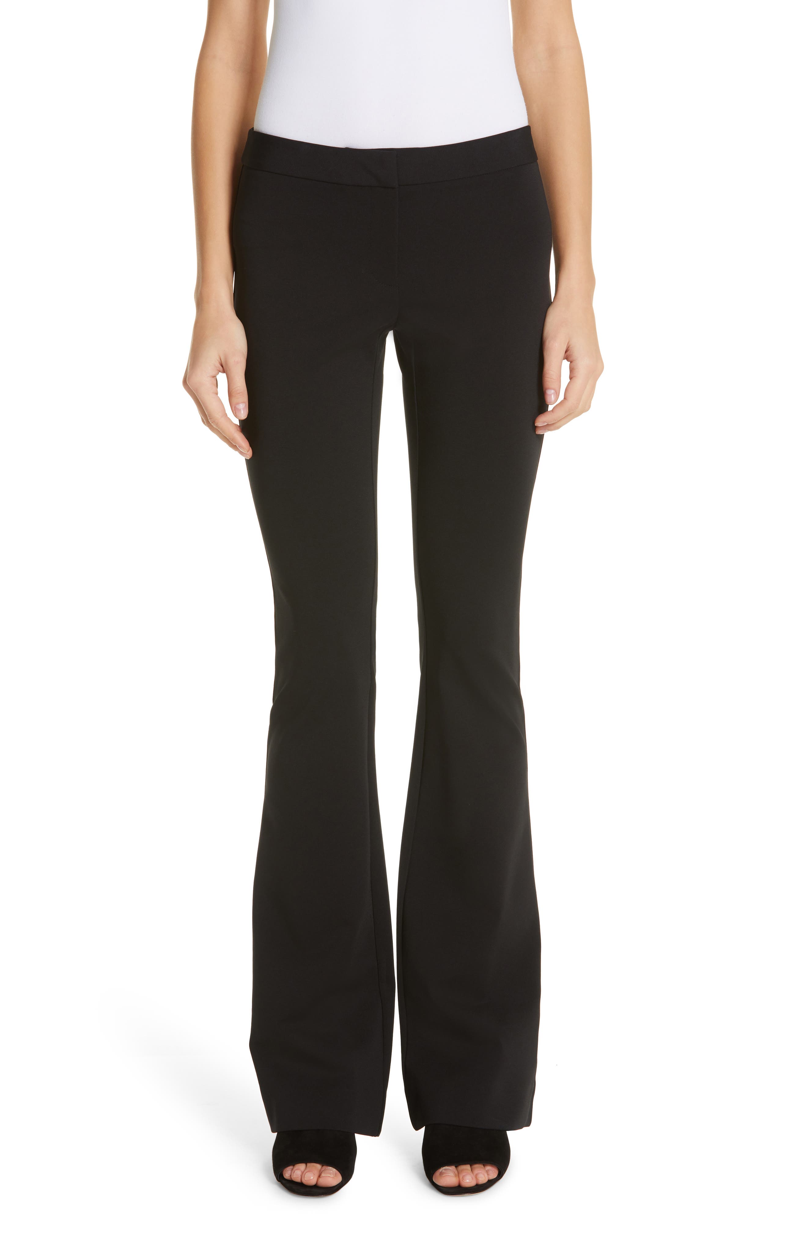 Lafayette 148 New York Waldorf Flare Pants, Black