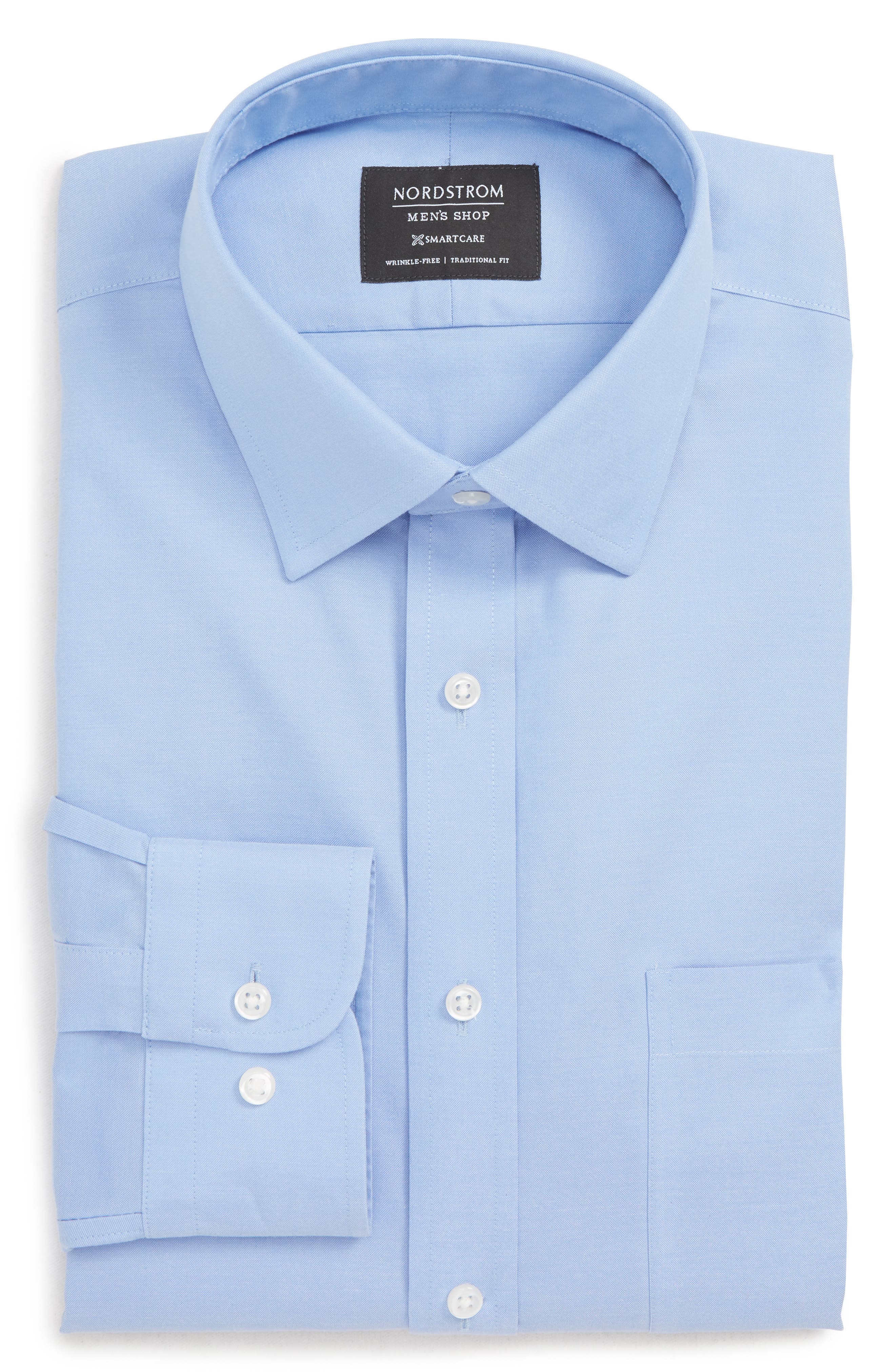 Nordstrom Shop Smartcare(TM) Traditional Fit Dress Shirt - Blue