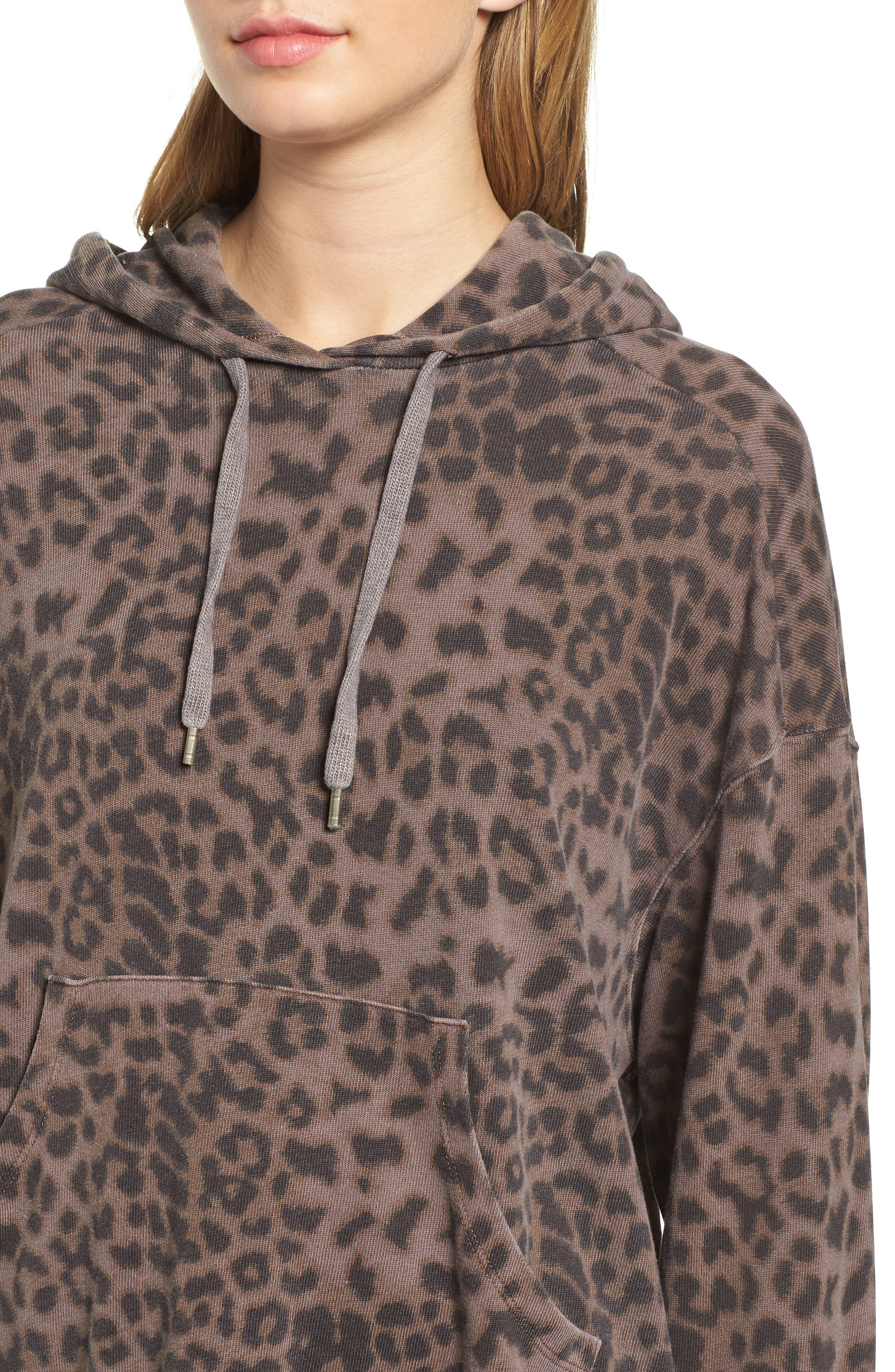 sundry leopard hoodie