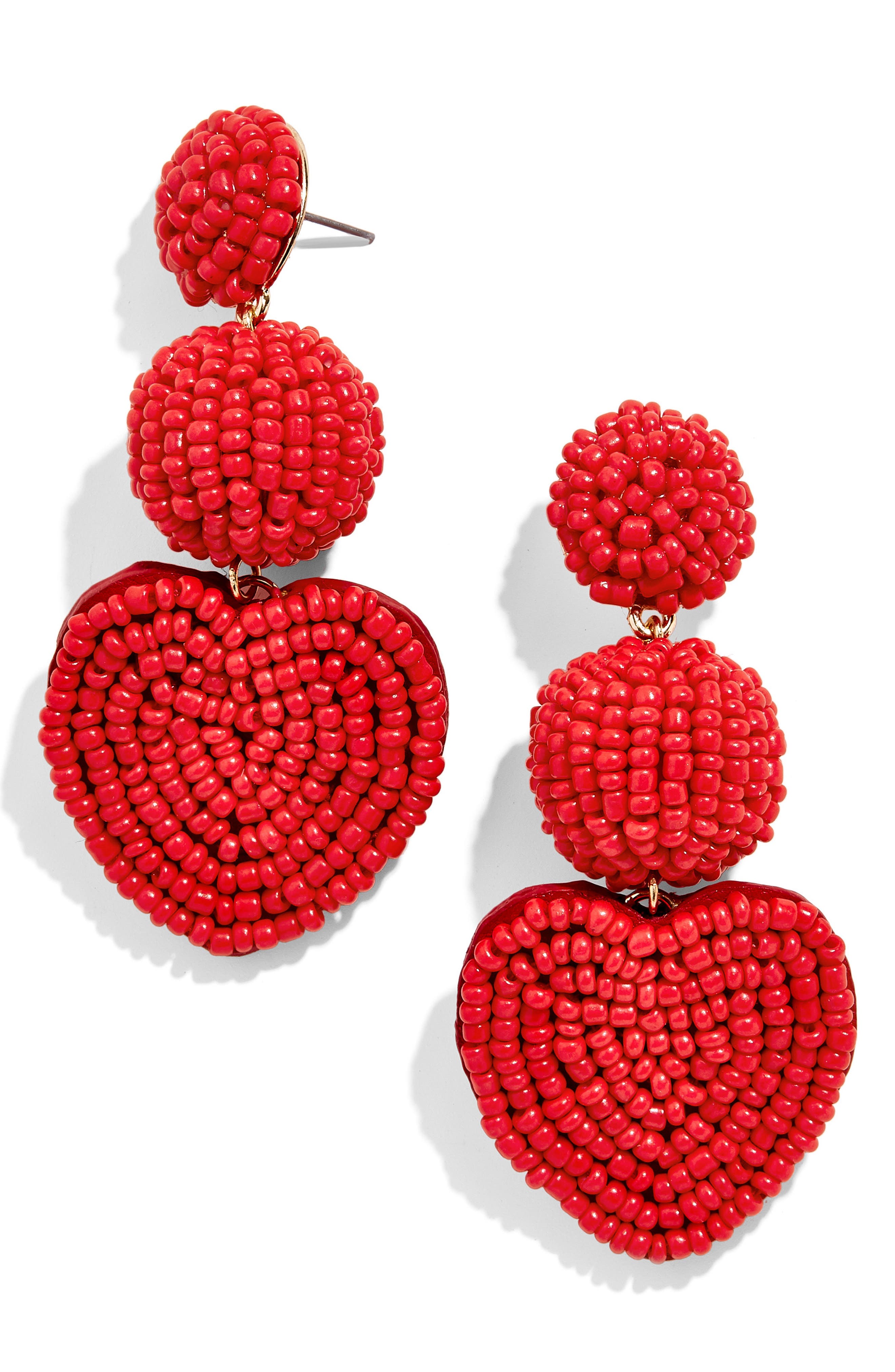 Baublebar Accessories VITINA BEADED HEART DROP EARRINGS