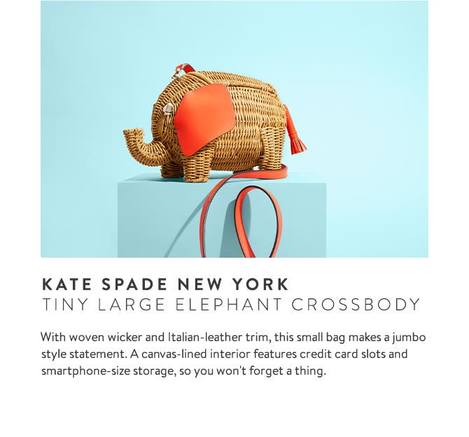 Kate Spade New York Tiny Large Elephant Crossbody.