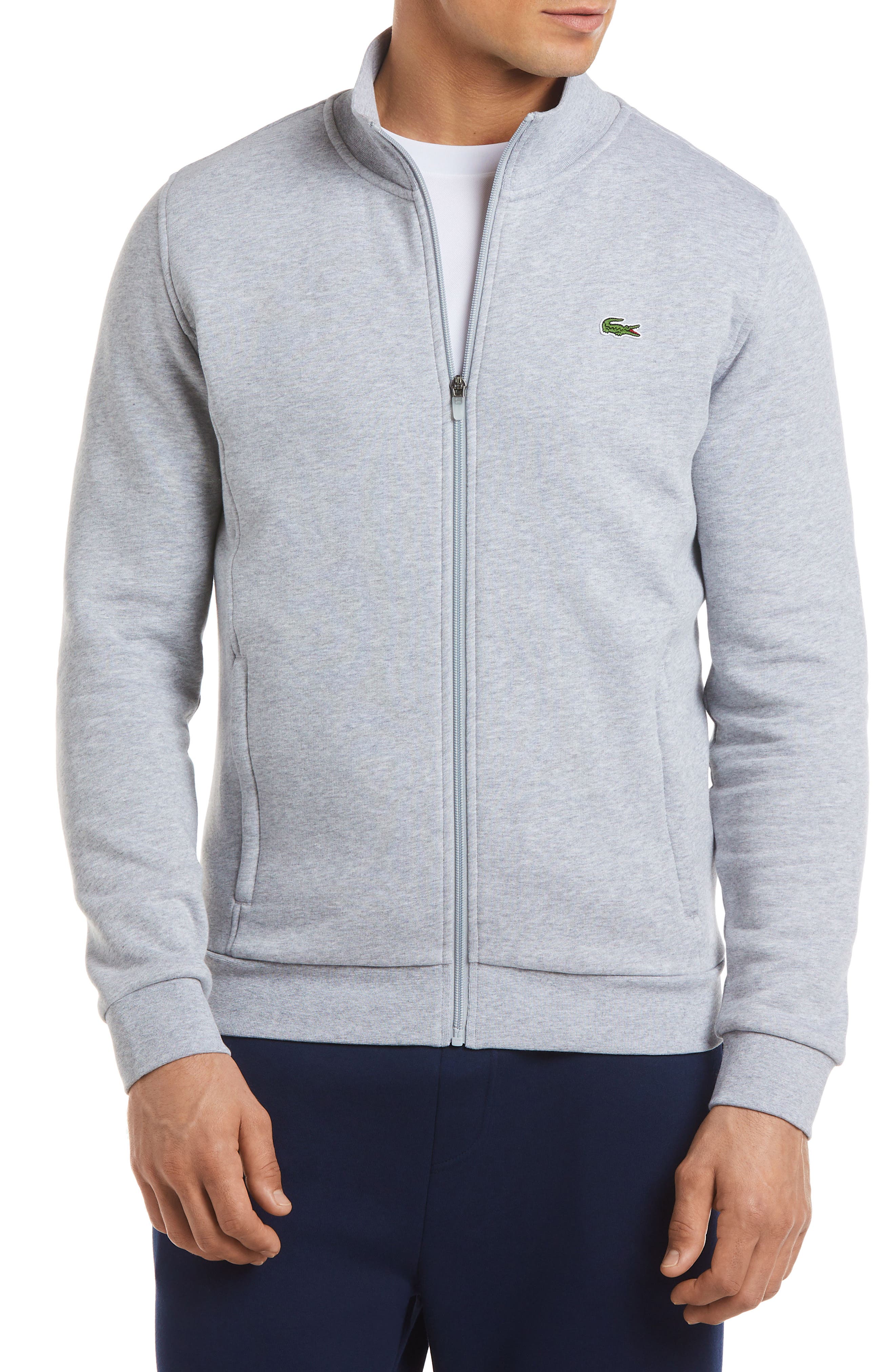 Lacoste Fleece Zip Jacket, Metallic