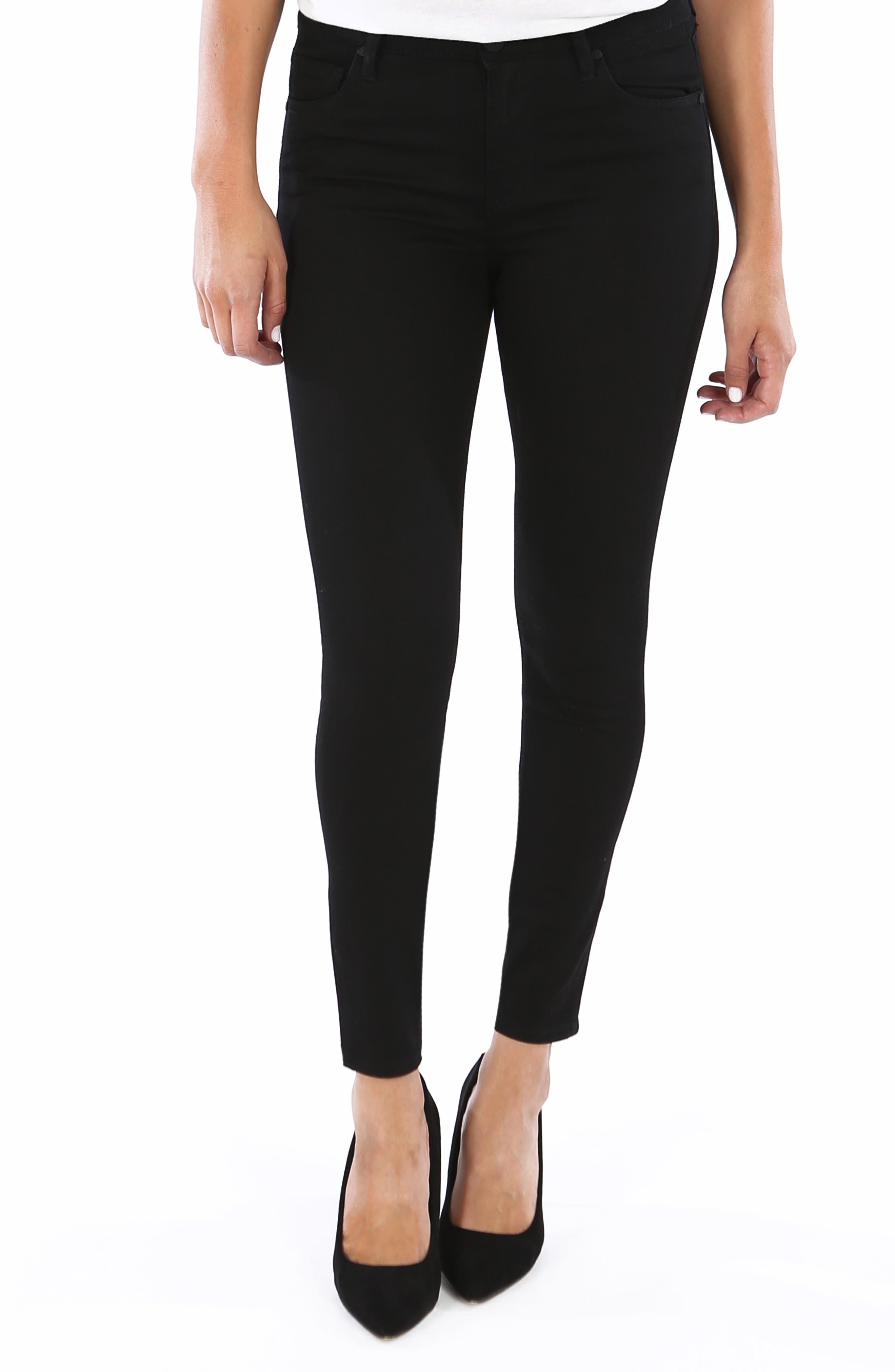 Petite Kut From The Kloth Donna High Waist Ankle Skinny Jeans, Black