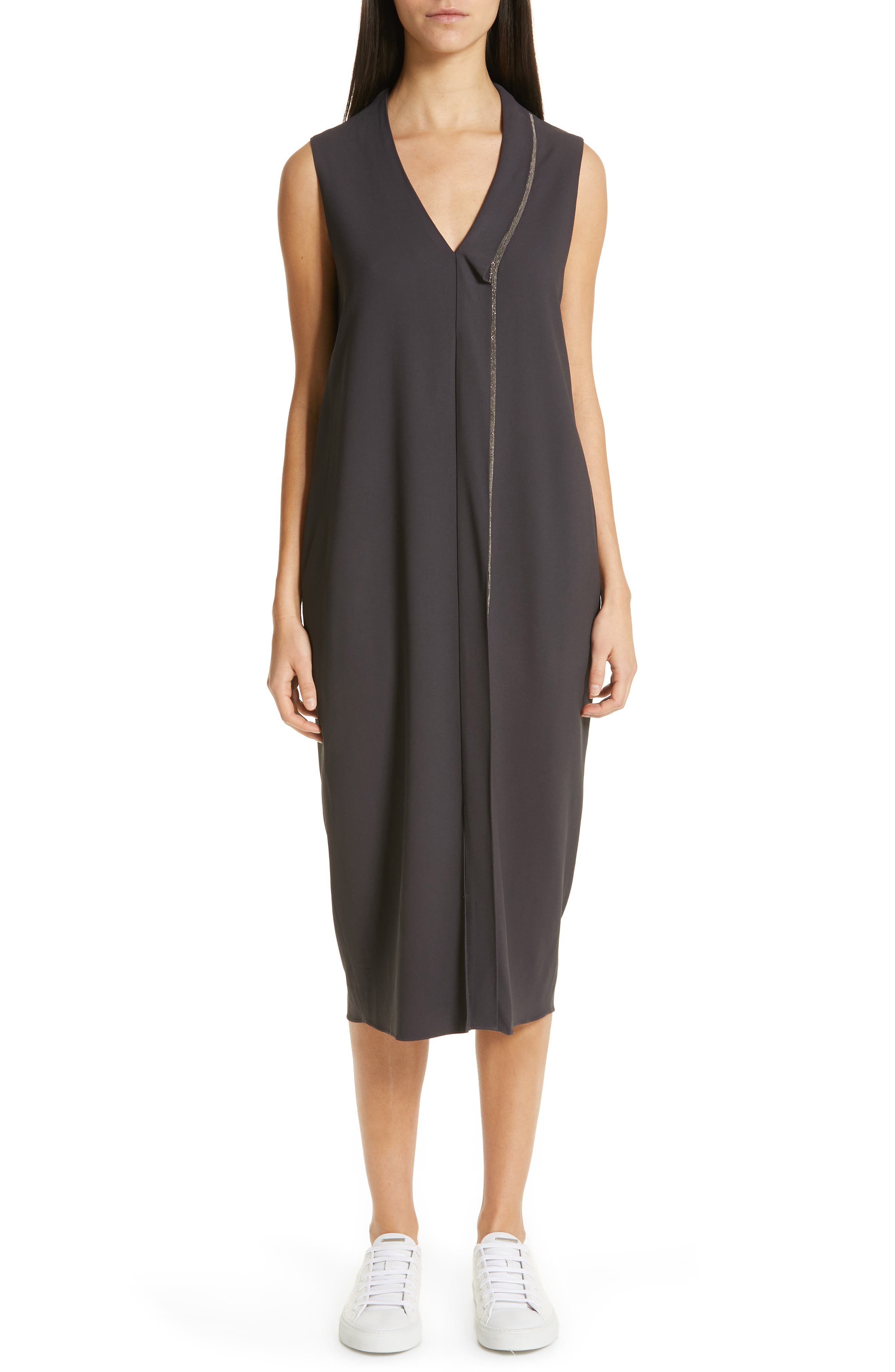 Fabiana Filippi Crepe Dress, 50 IT - Grey