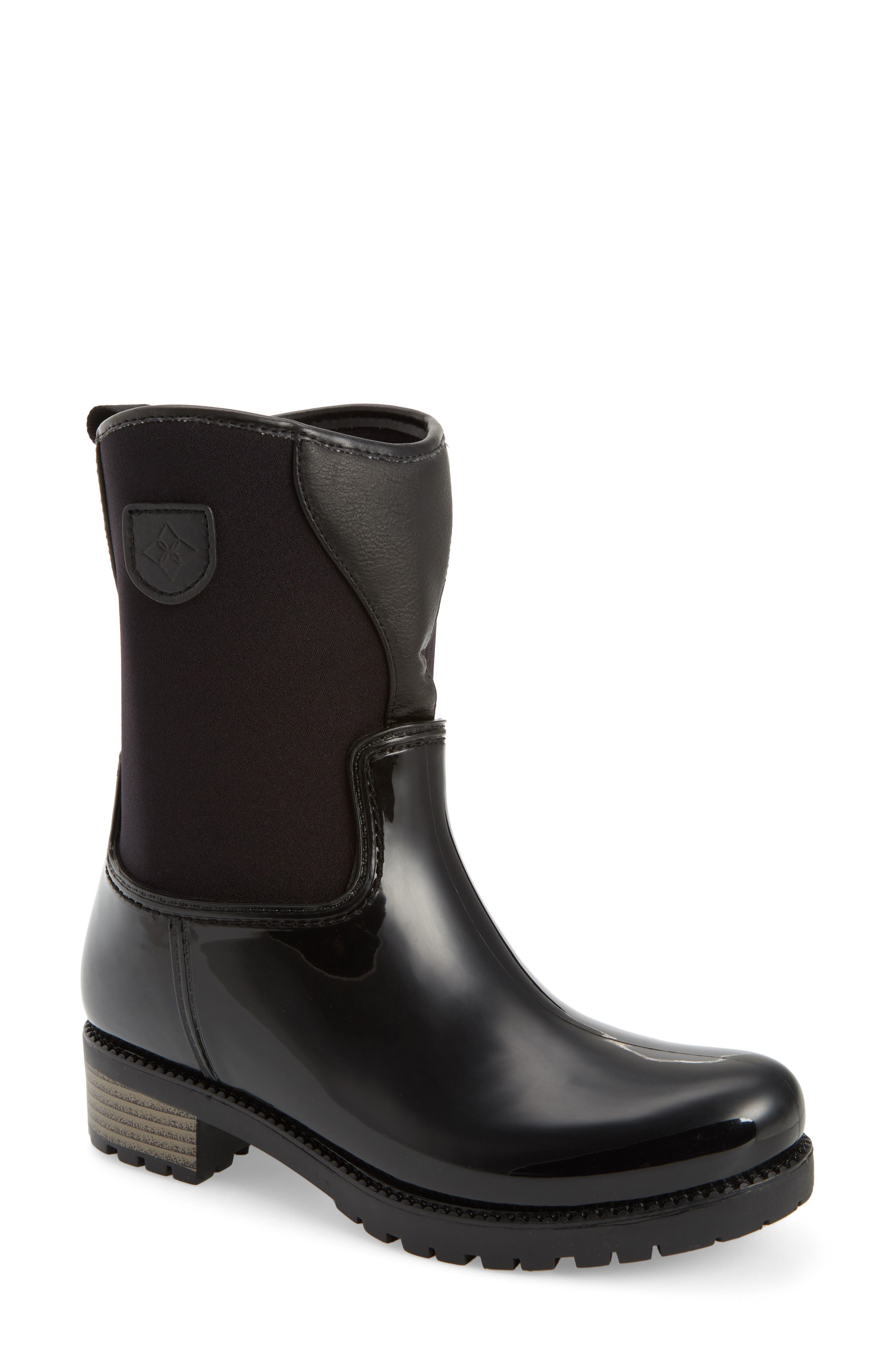 Dav Parma 2 Mid High Rain Boot, Black