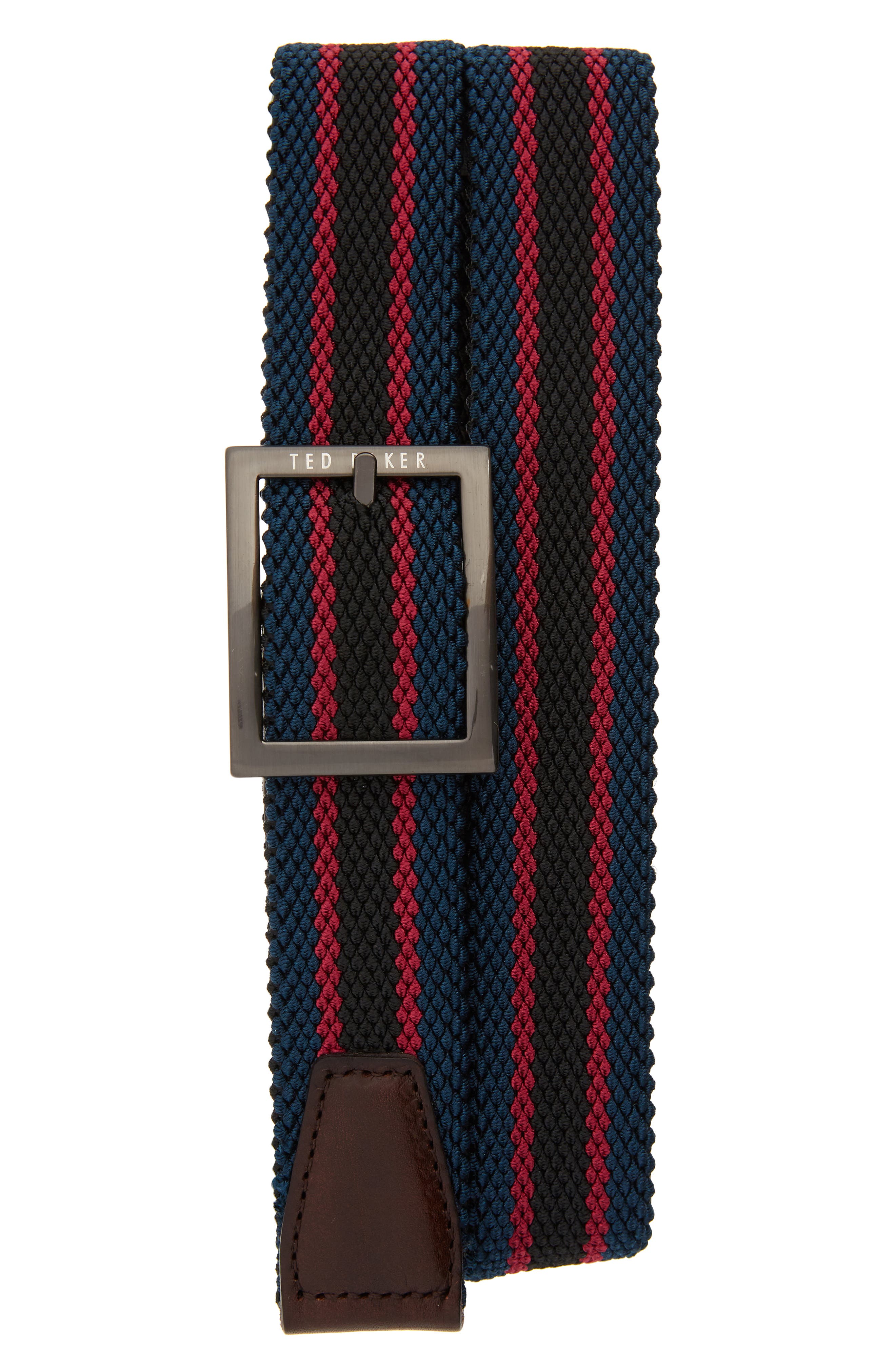 Ted Baker London Reversible Stretch Belt, Teal-Blue