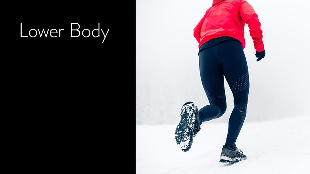 What to wear running cold weather: lower body.
