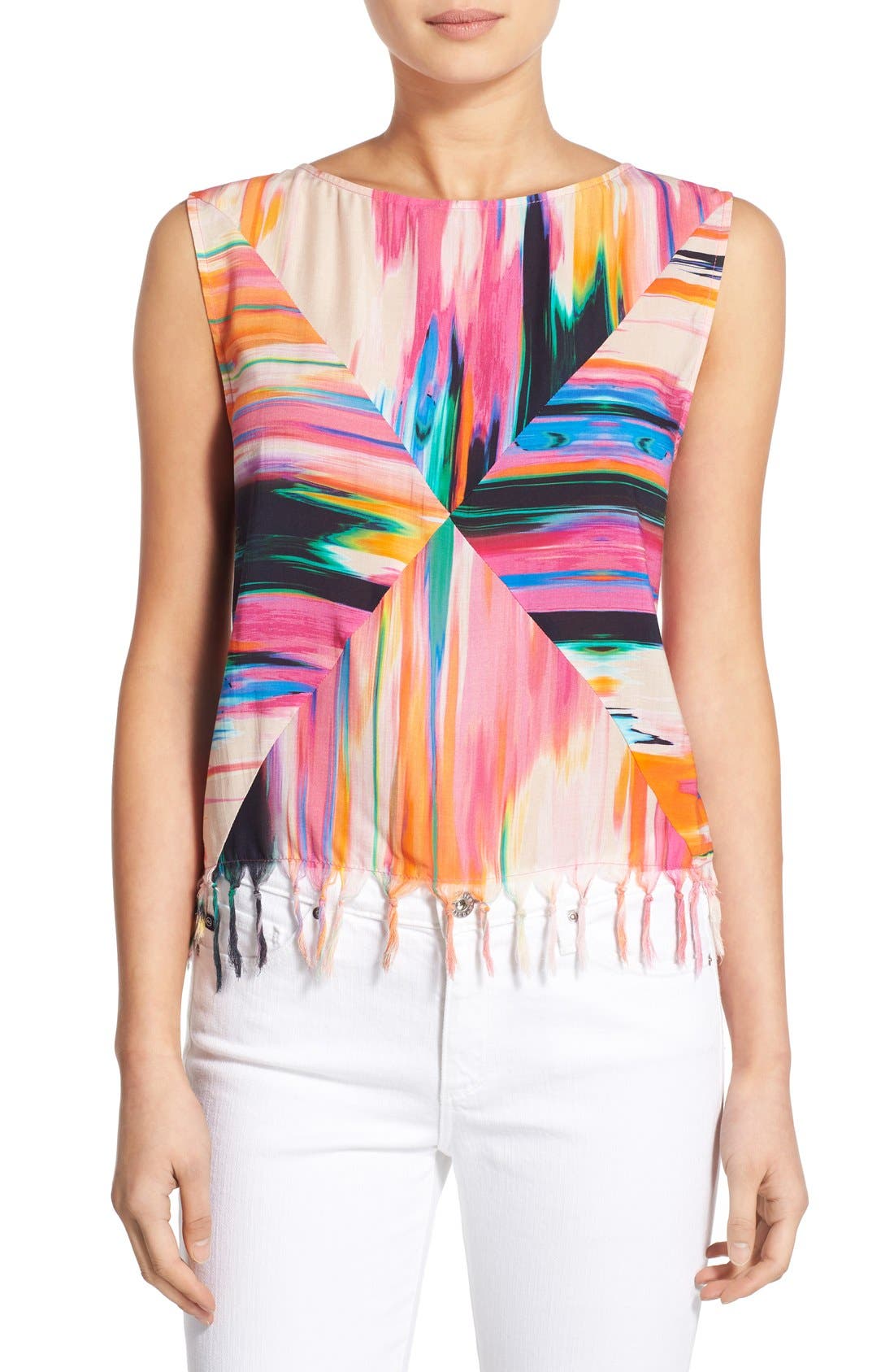 Plenty by Tracy Reese Tassel Hem Sleeveless Top Nordstrom