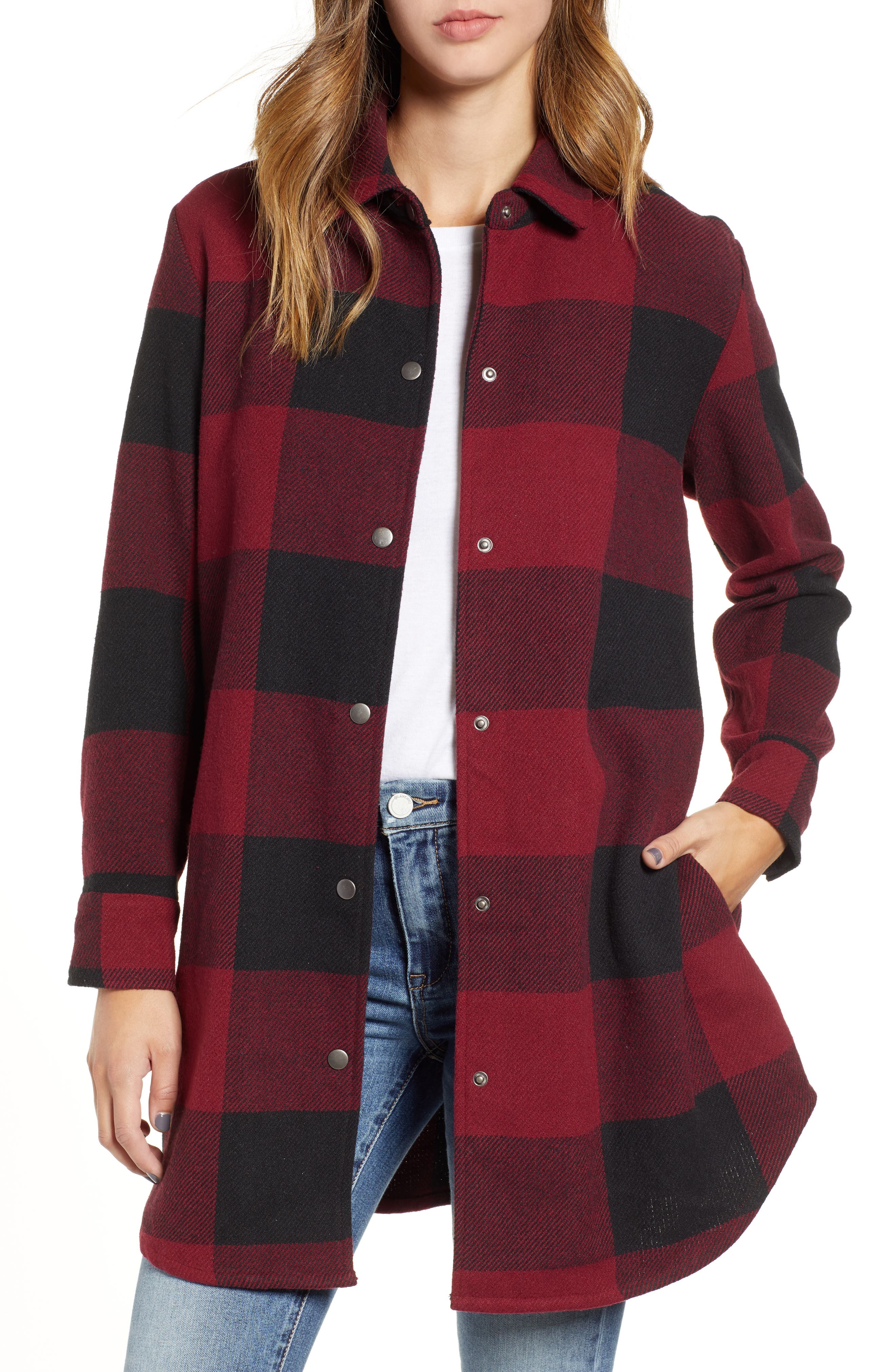 BB Dakota Eldridge Oversize Buffalo Check Shirt Jacket Nordstrom
