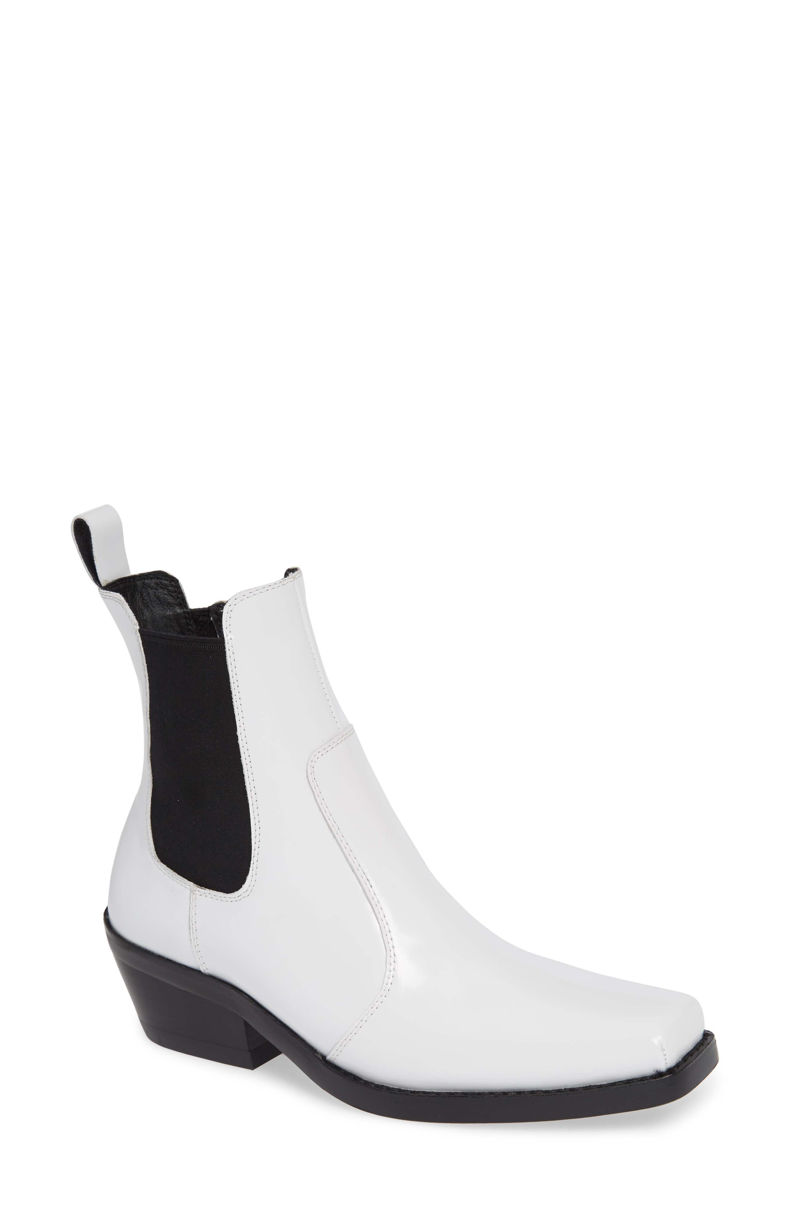 Jeffrey Campbell Poker Chelsea Boot, White