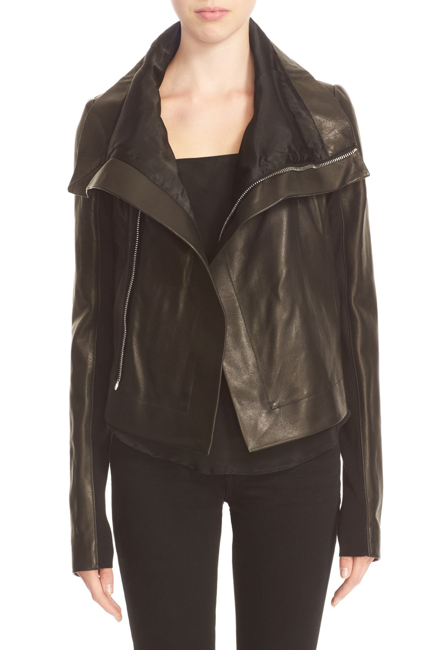 Rick Owens Clean Leather Biker Jacket Nordstrom