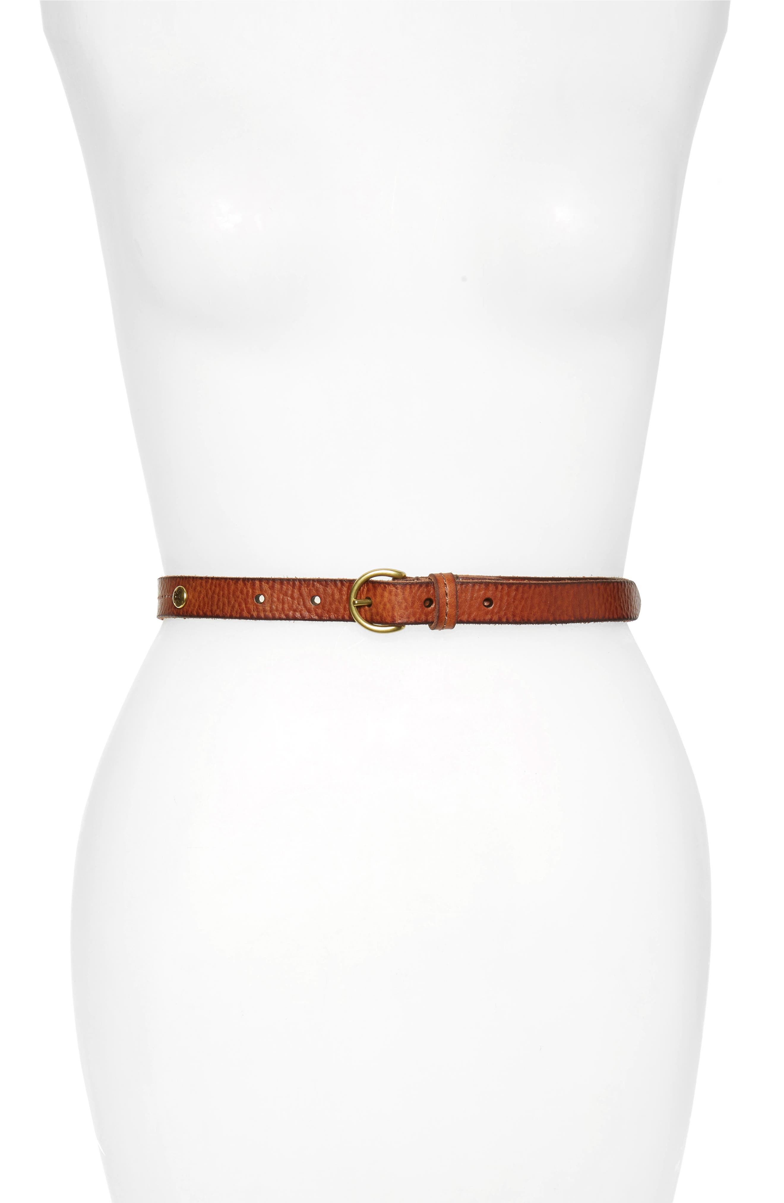 Frye Panel Industrial Leather Belt, Cognac