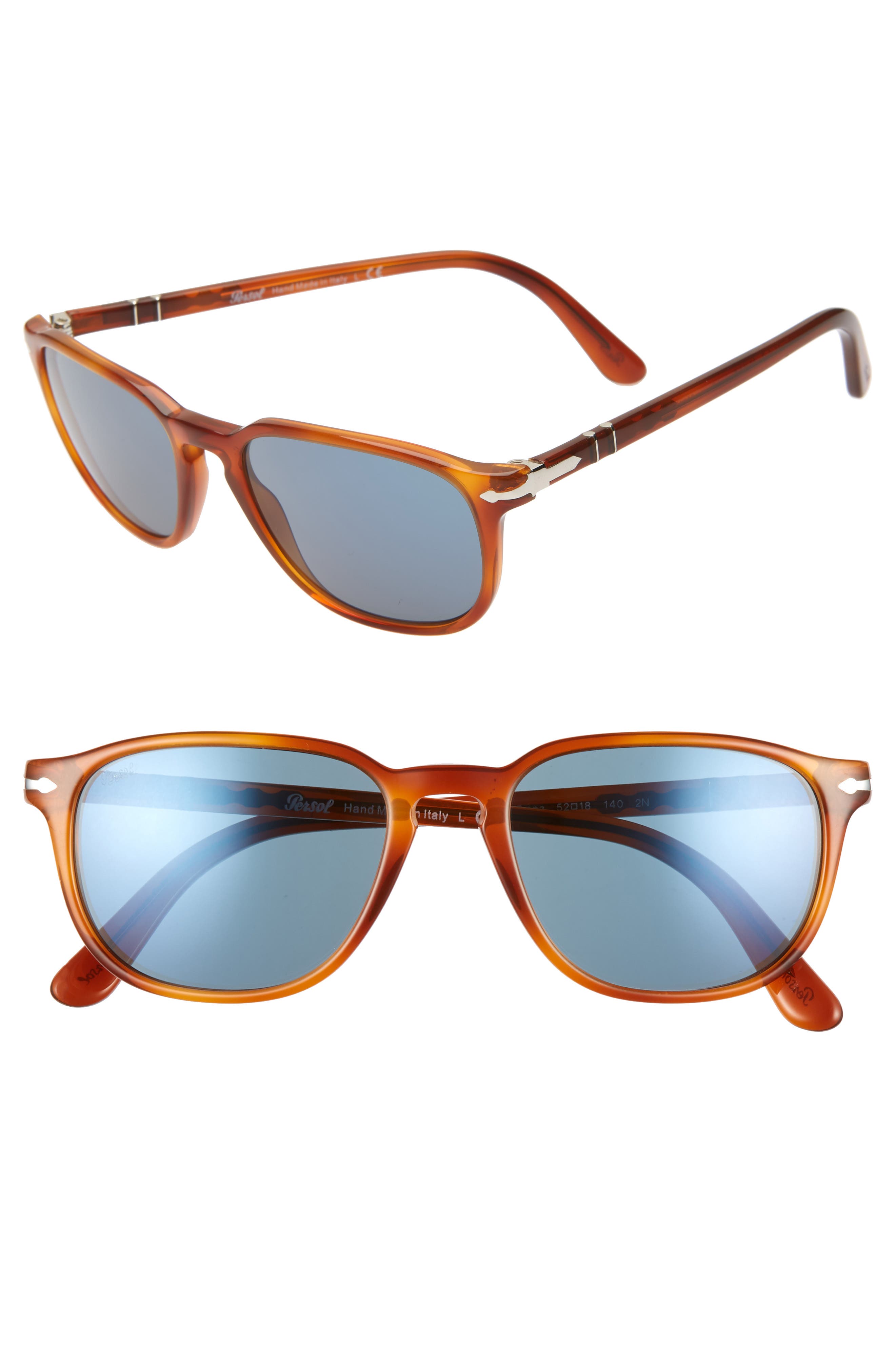 UPC 713132394113 - Women's Persol 52Mm Square Sunglasses - Tortoise/ Blue Solid | upcitemdb.com