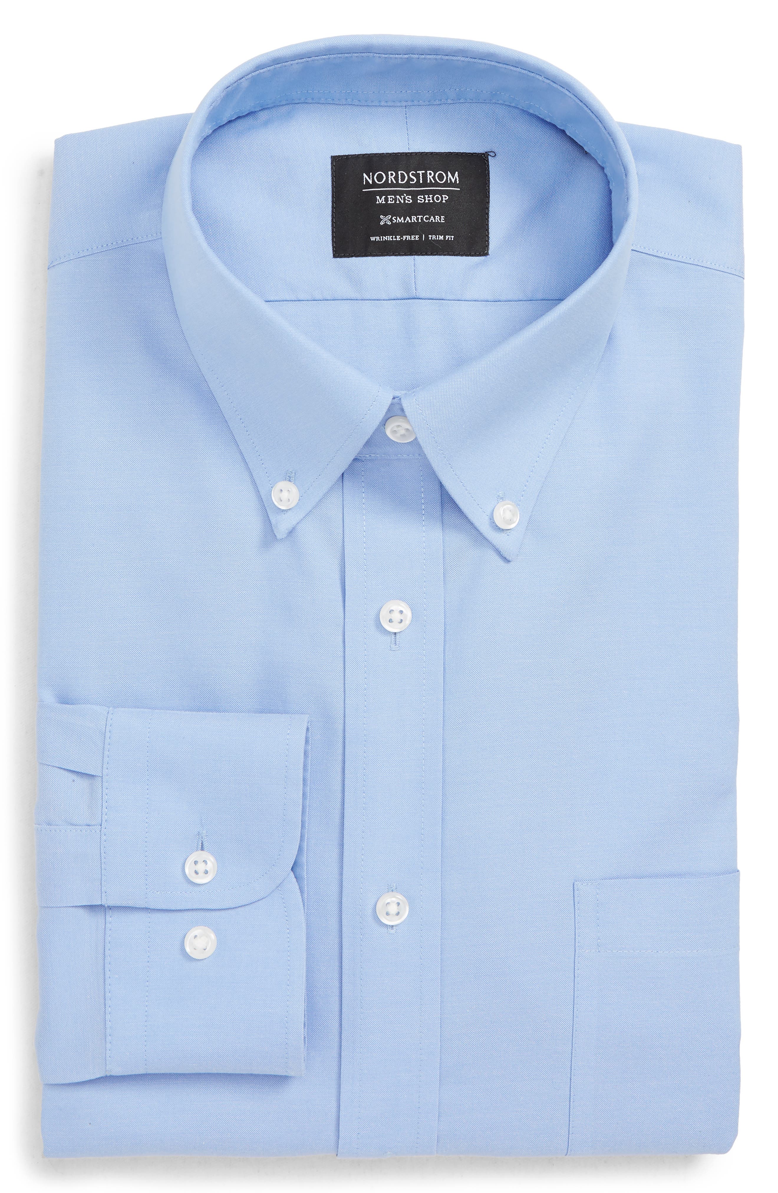 Nordstrom Shop Smartcare(TM) Trim Fit Dress Shirt - Blue
