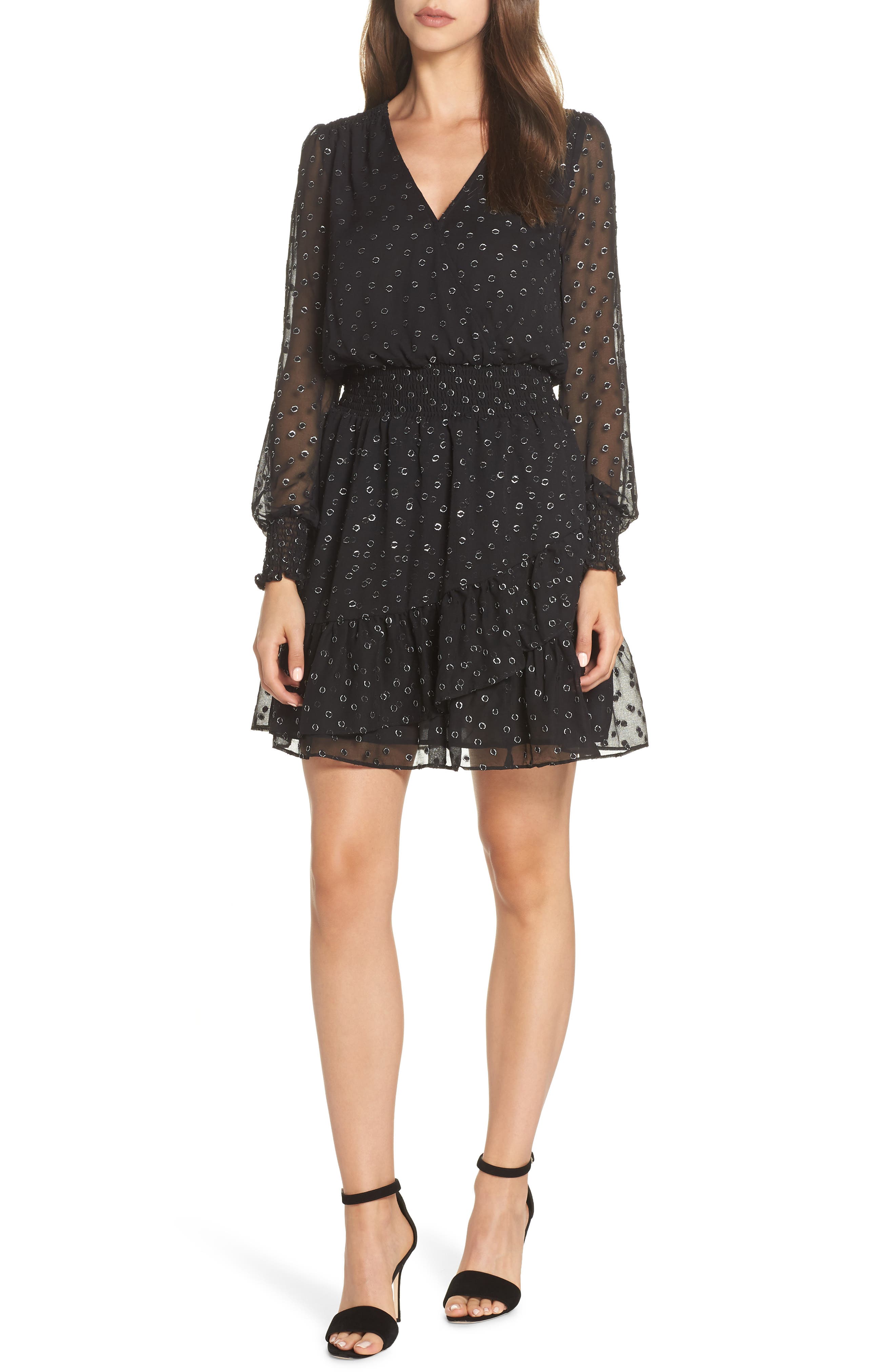 Michael Michael Kors Ruffle Fit & Flare Dress