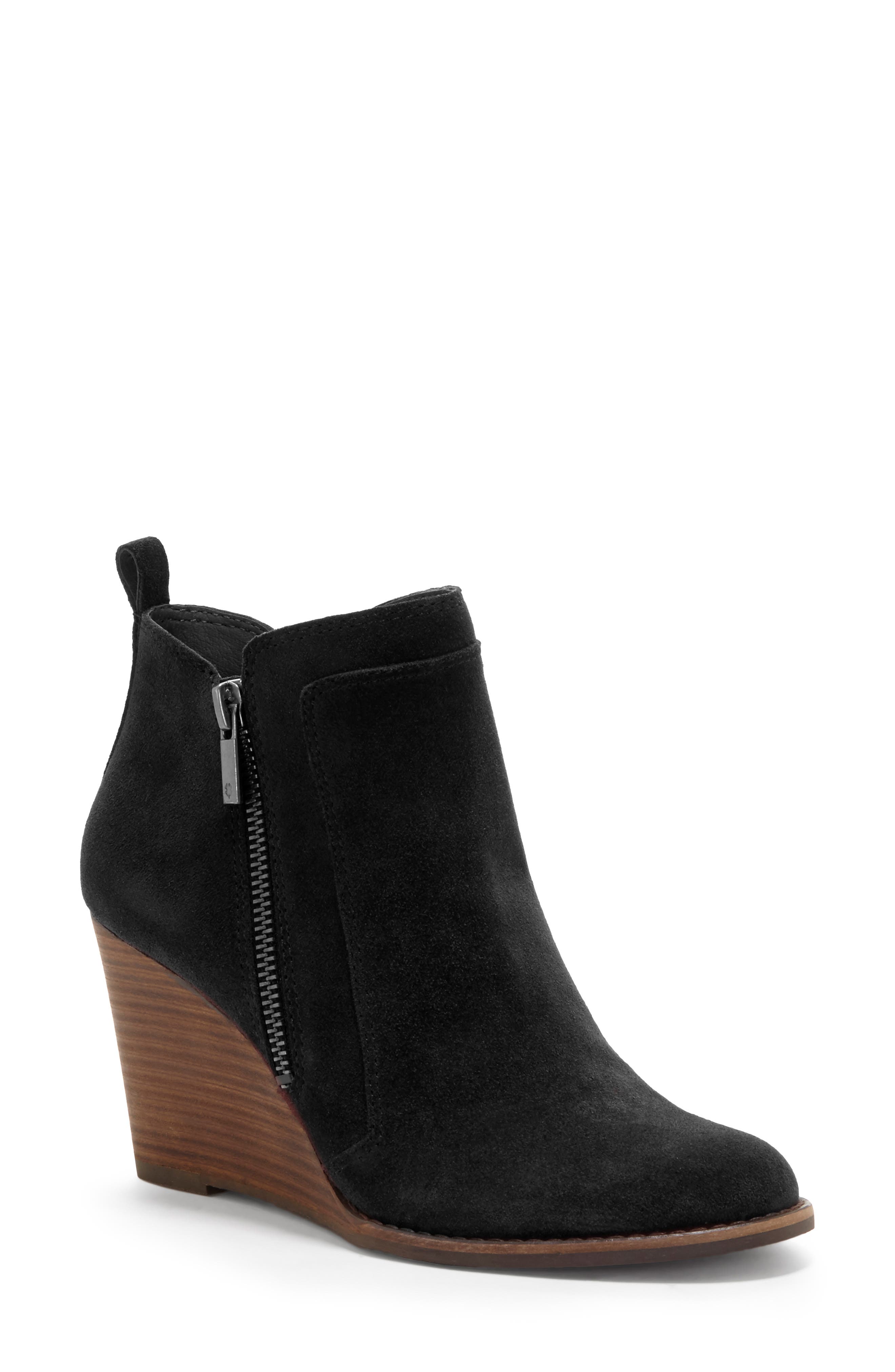 Lucky Brand Yahir Wedge Bootie- Black