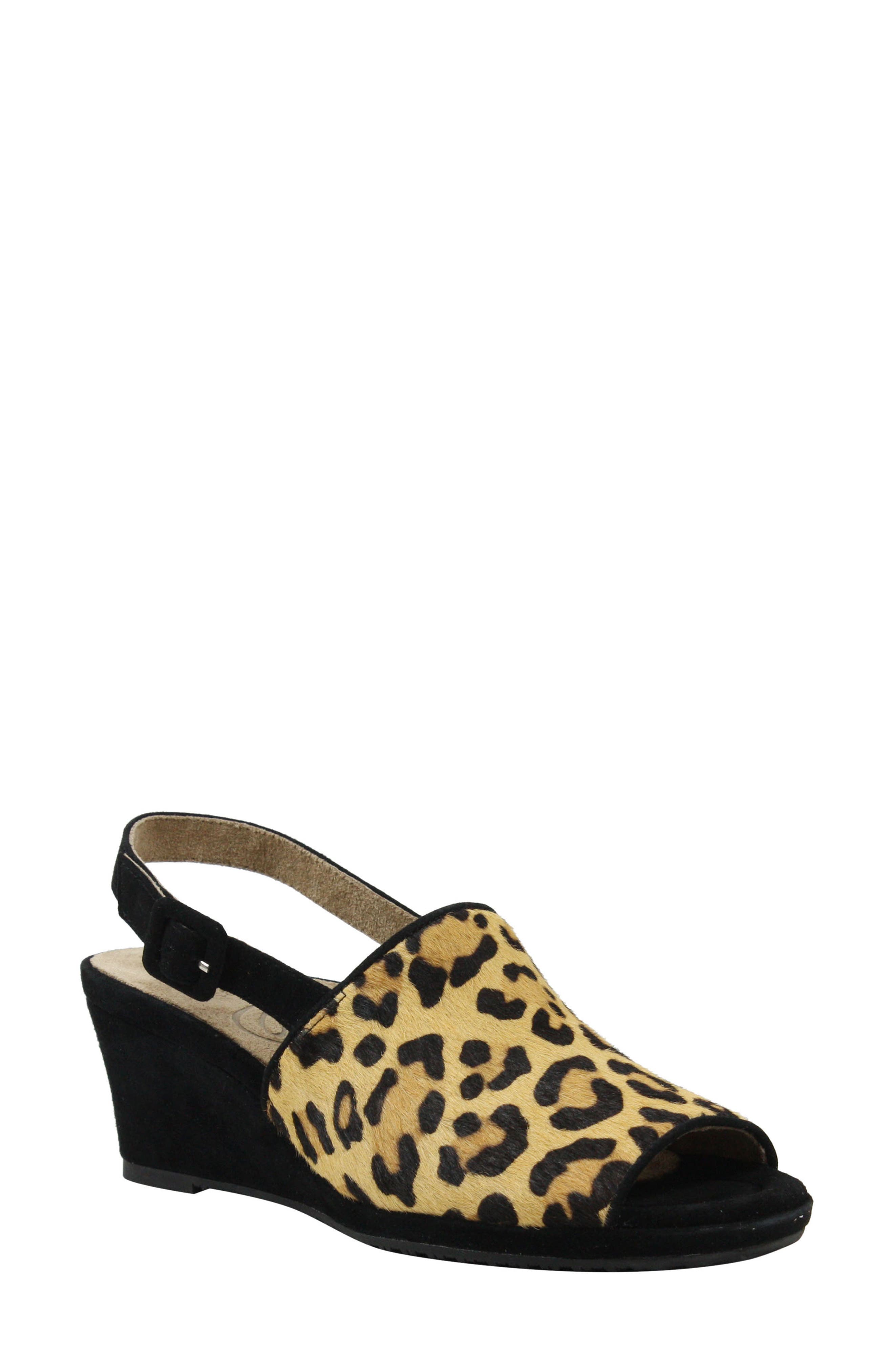 J.renee Anselma Genuine Calf Hair Wedge Sandal