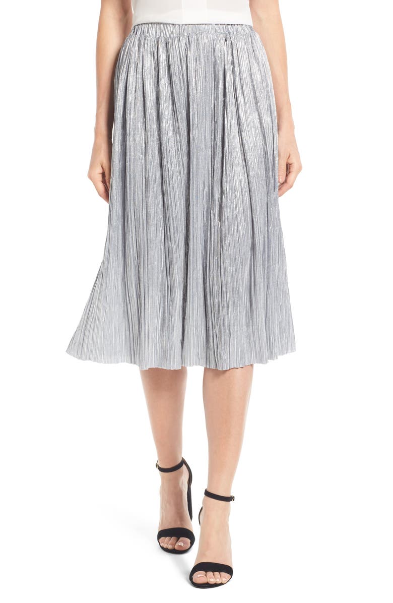 Vince Camuto Pleat Foiled Knit Skirt | Nordstrom