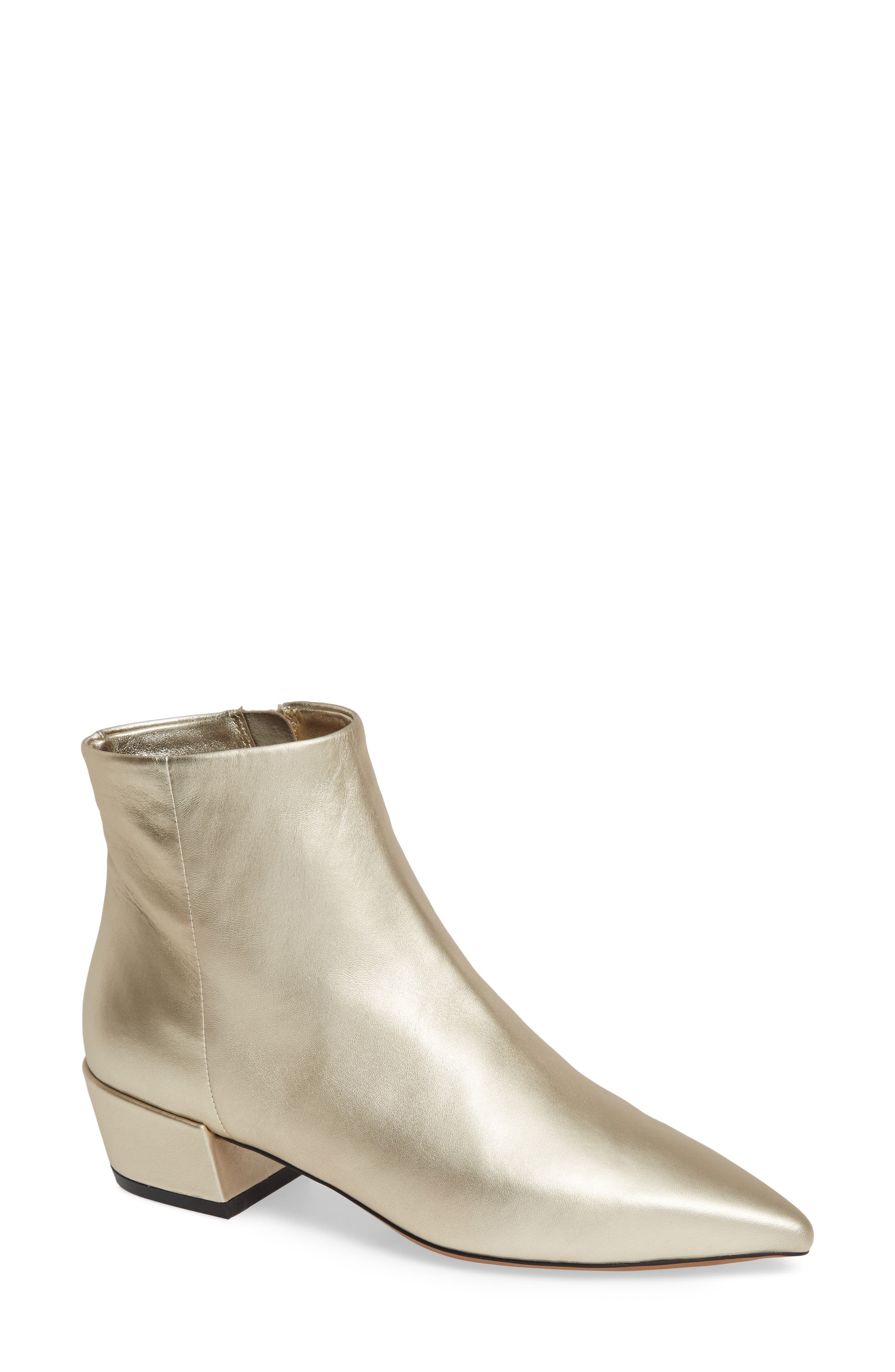 Linea Paolo Rhys Pointy Toe Bootie, Metallic