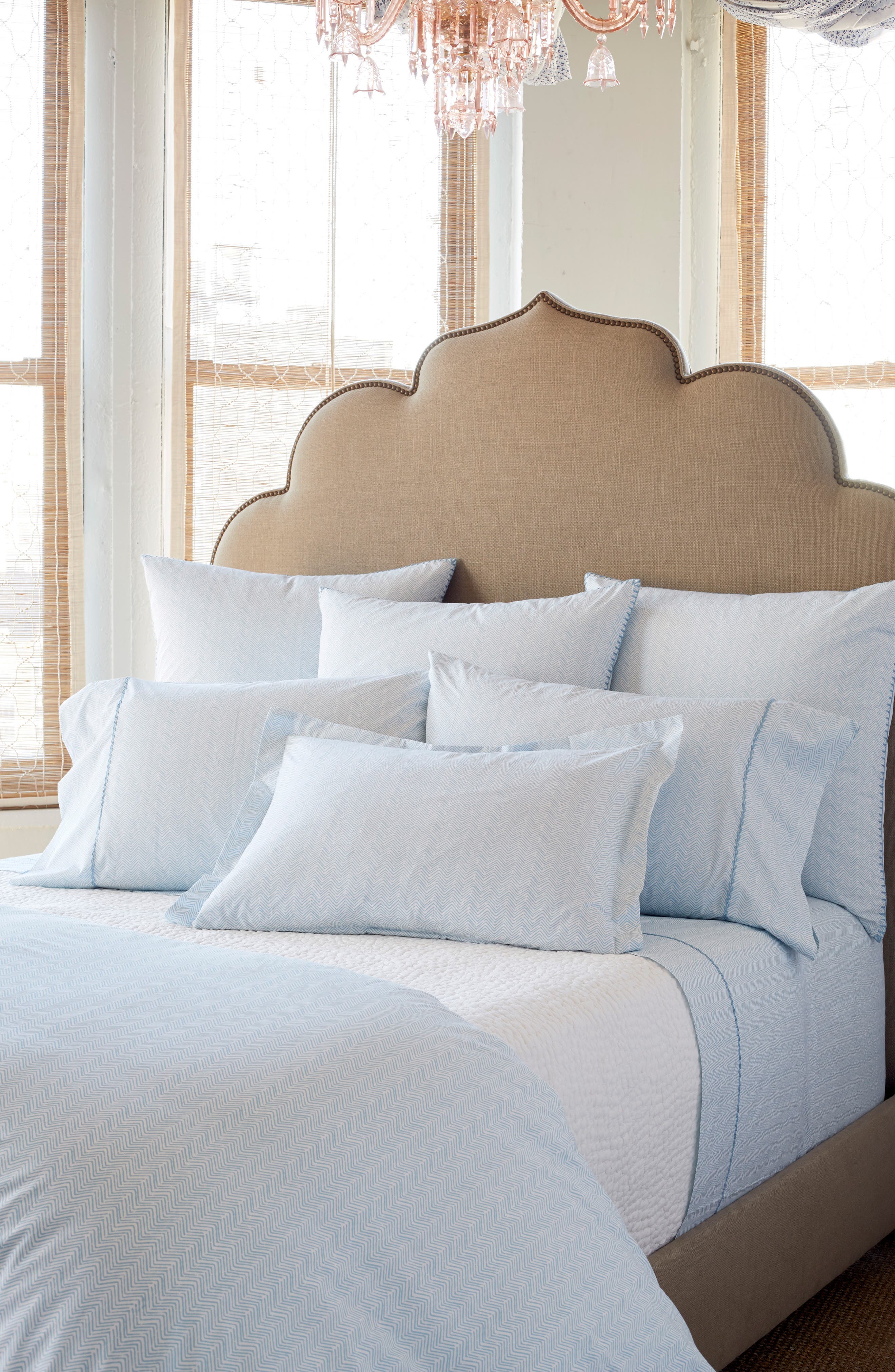 John Robshaw Chevron 400 Thread Count Fitted Sheet Nordstrom