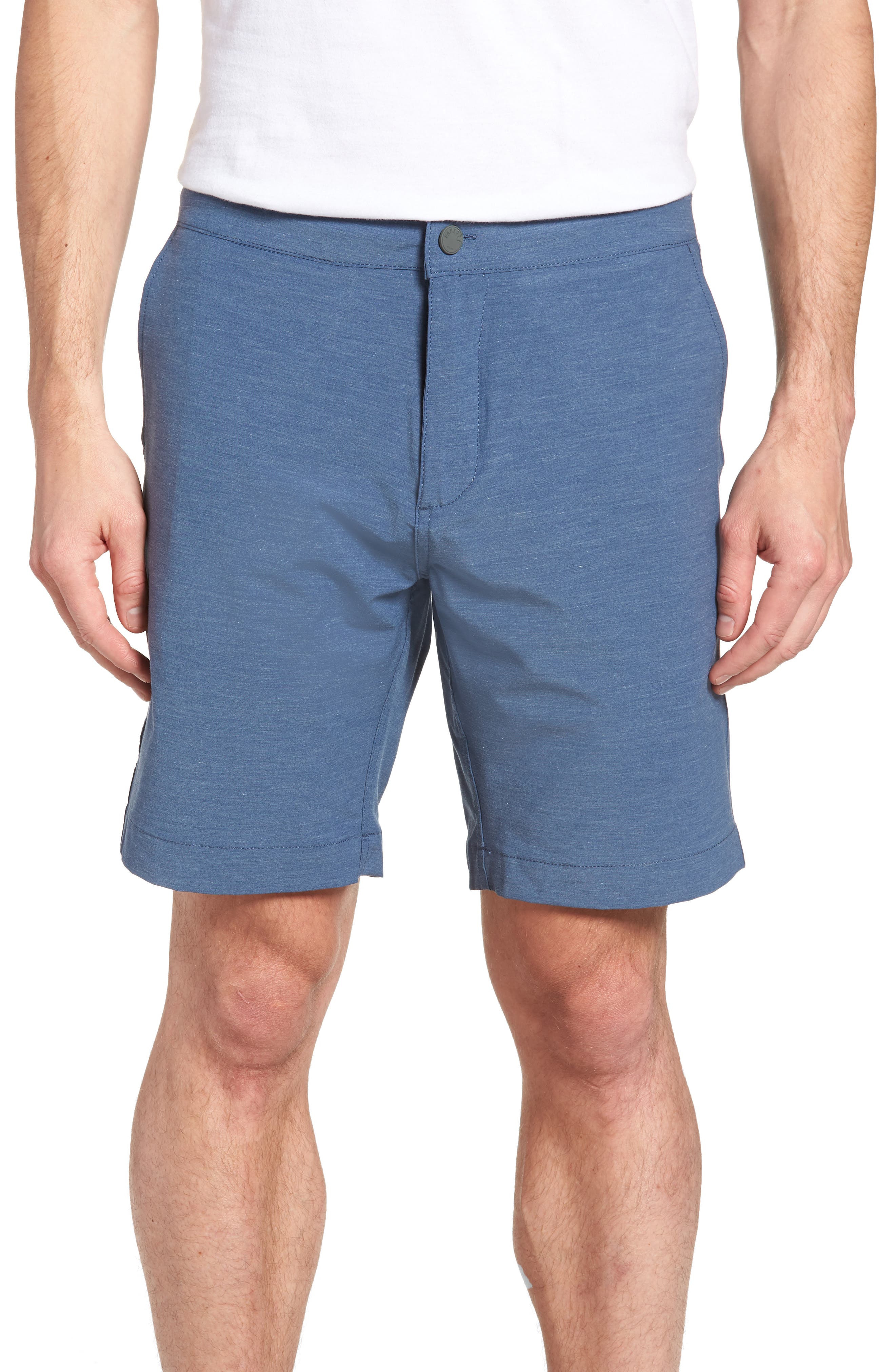 Faherty All Day Flat Front Shorts, Blue