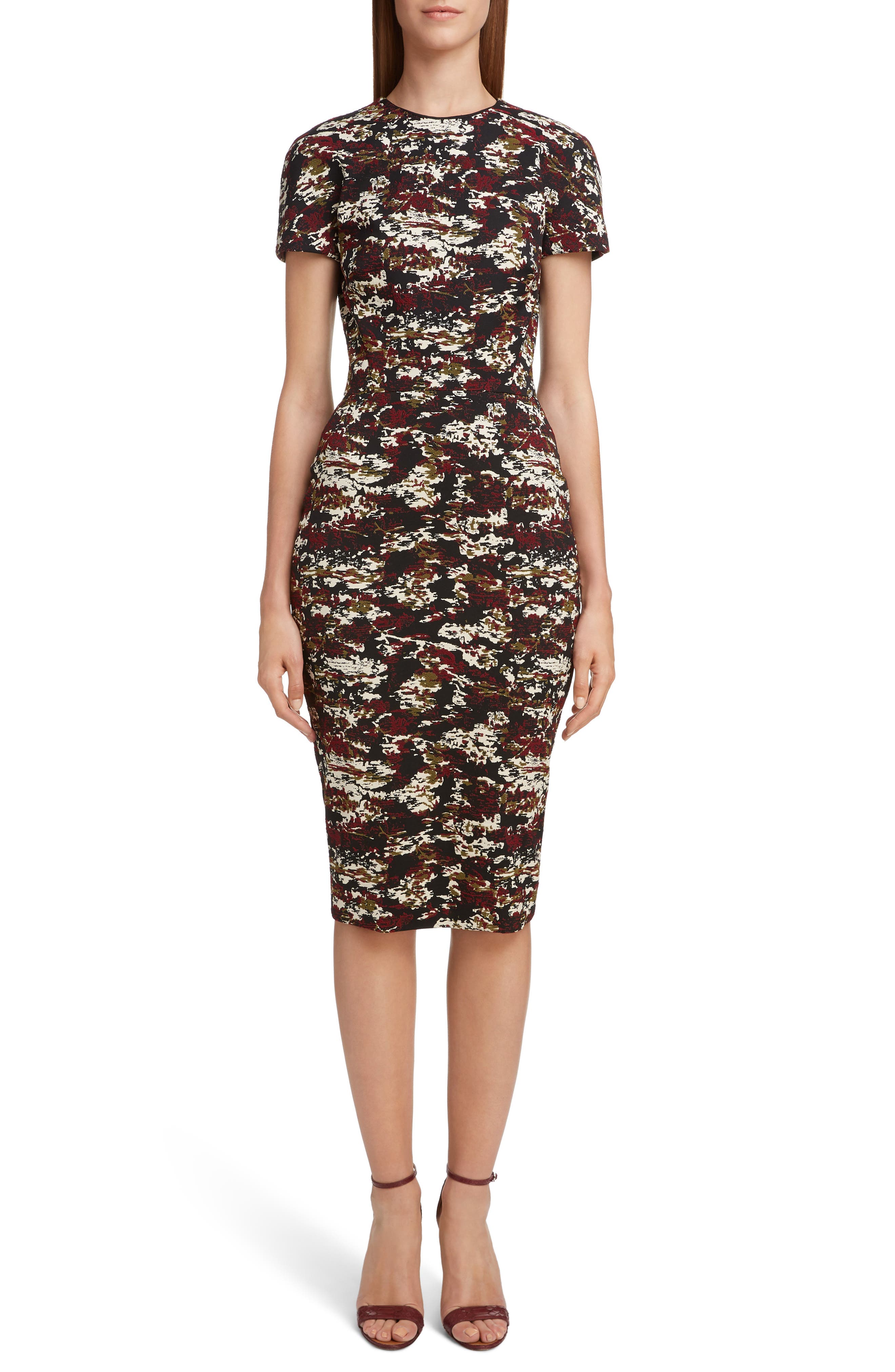 Victoria Beckham Camouflage Jacquard Dress, US / 10 UK - Black