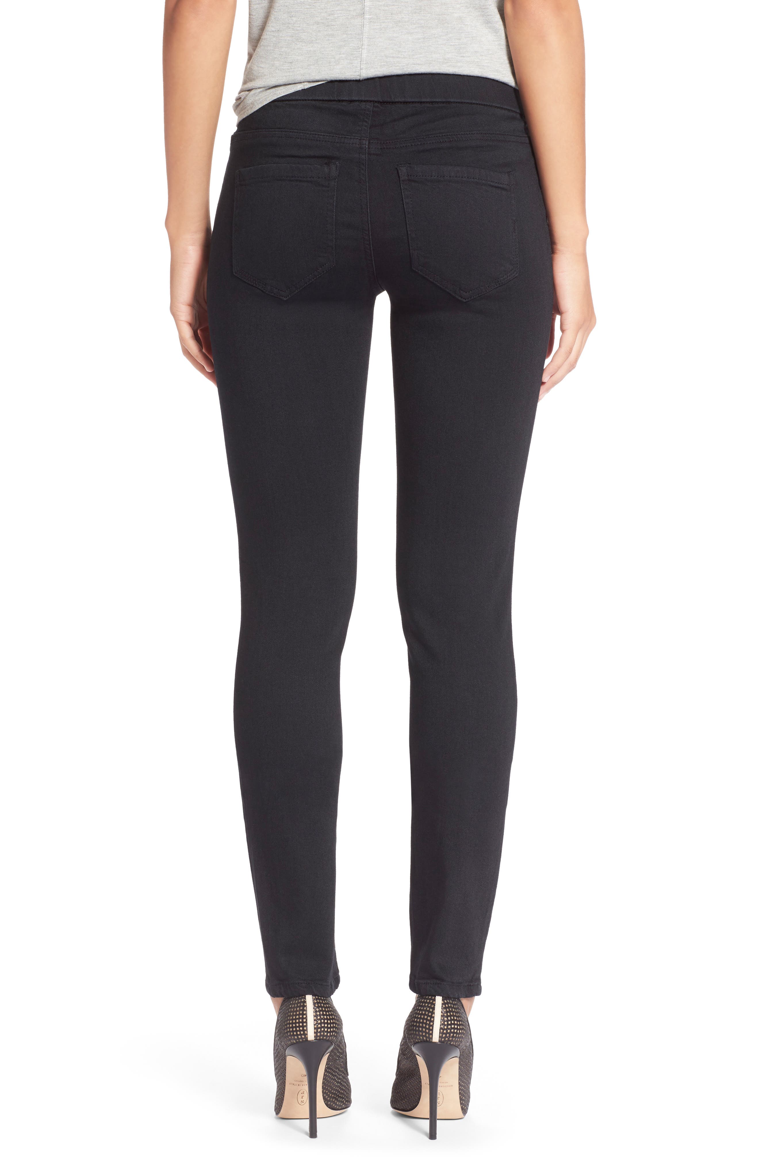 Petite Liverpool Sienna Pull-On Knit Denim Leggings