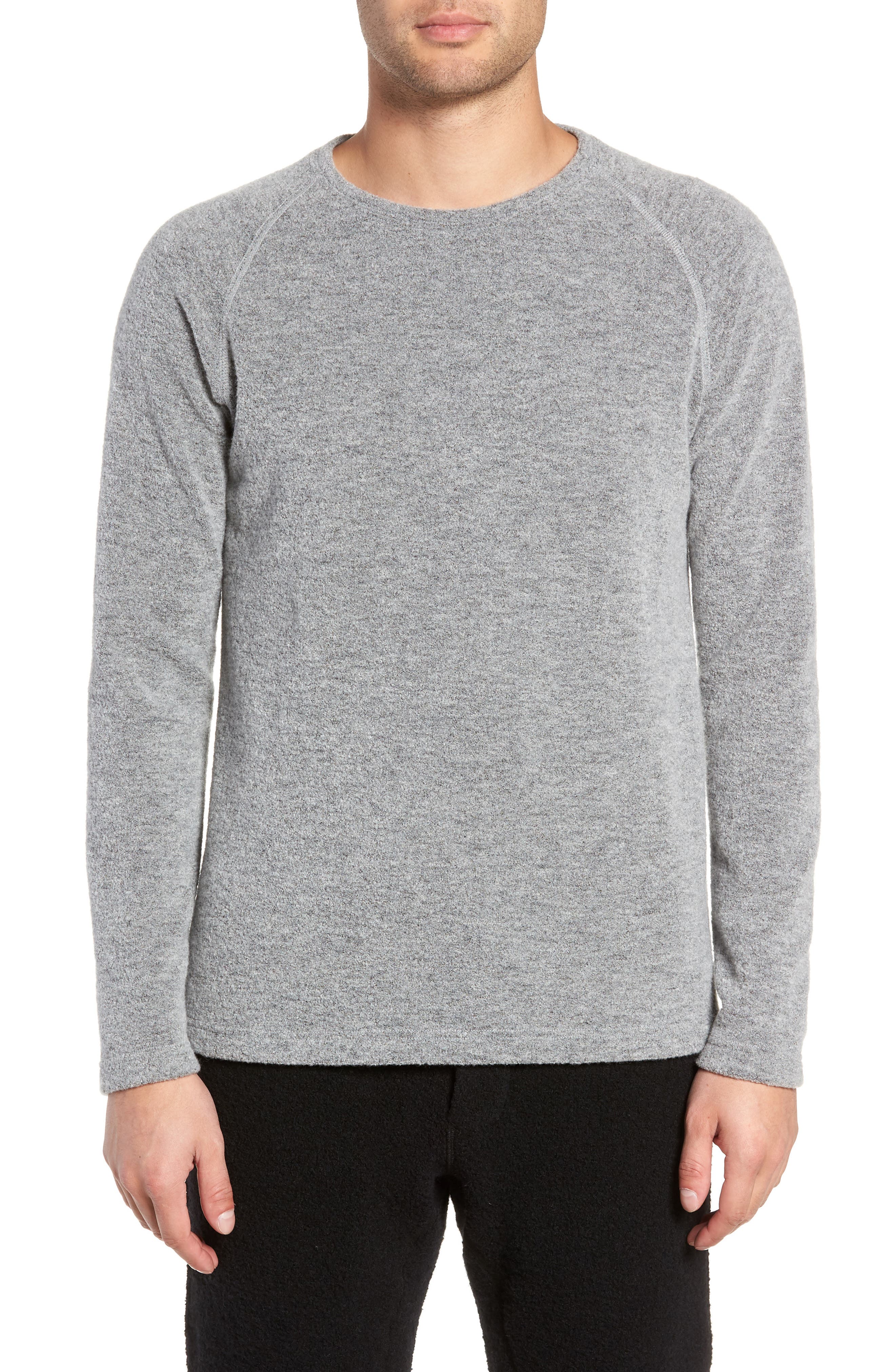 Wings + Horns Felted Wool Sweater, Grey